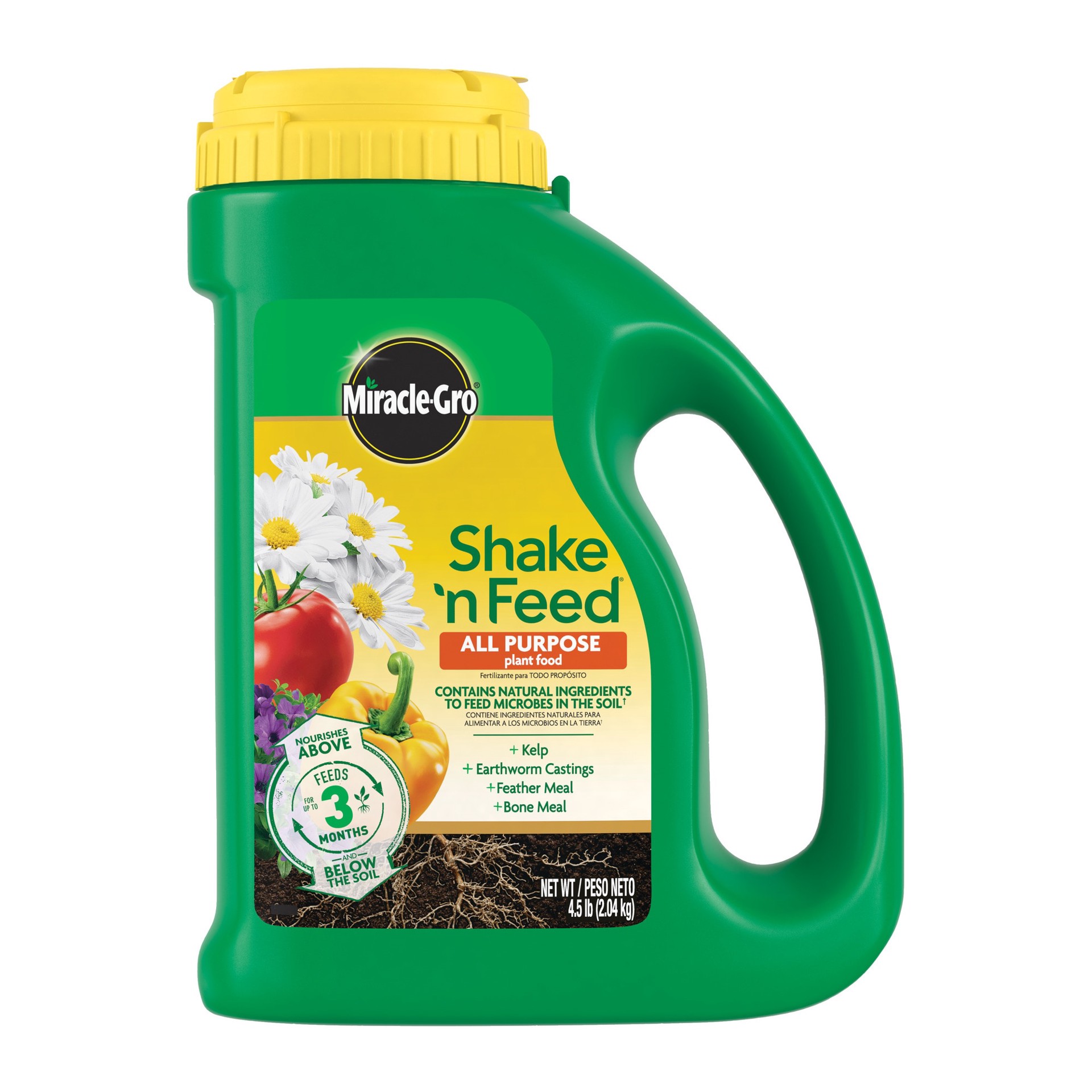 slide 1 of 6, Miracle-Gro Shake 'n Feed 4.5-lb 12-4-8 All-purpose Food, 1 ct