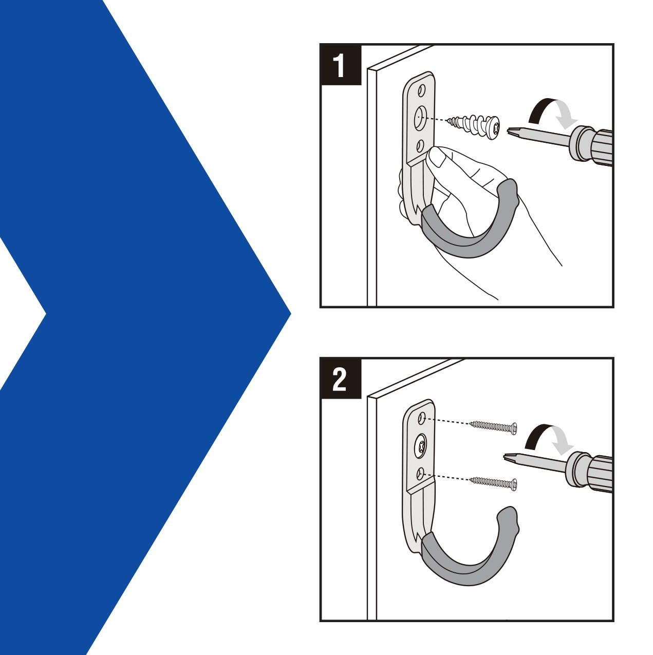 slide 5 of 6, Kobalt Multipurpose hook 2 -Pack 2.6-in Silver Steel, 1 ct