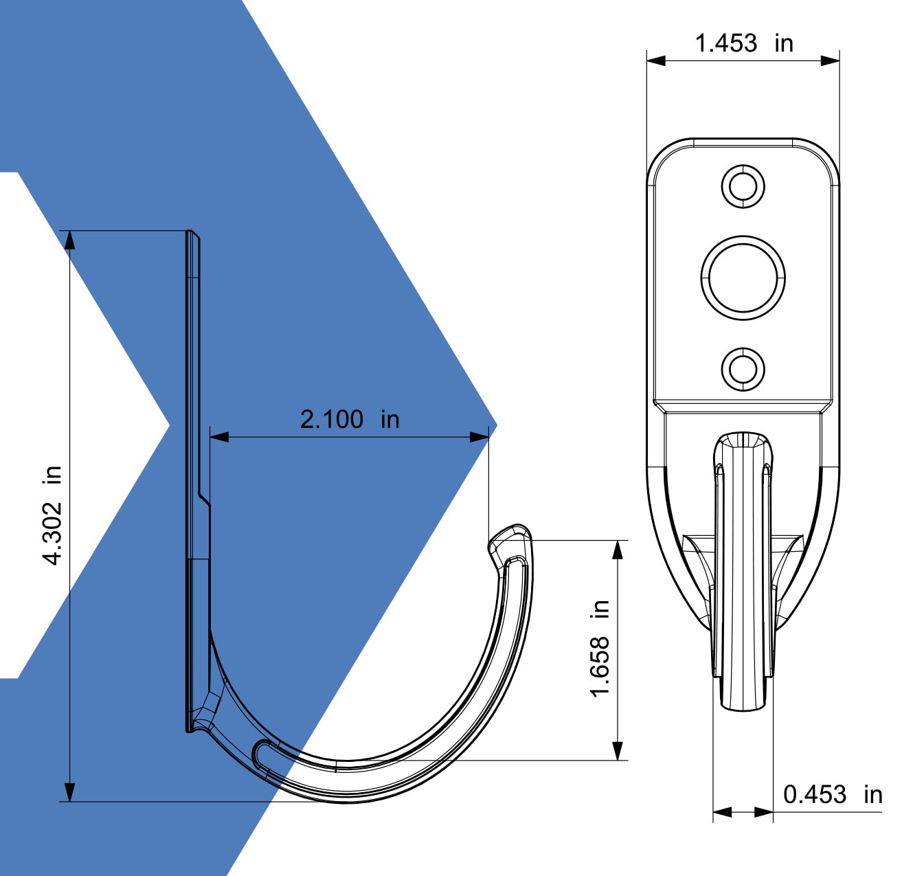 slide 6 of 6, Kobalt Multipurpose hook 2 -Pack 2.6-in Silver Steel, 1 ct