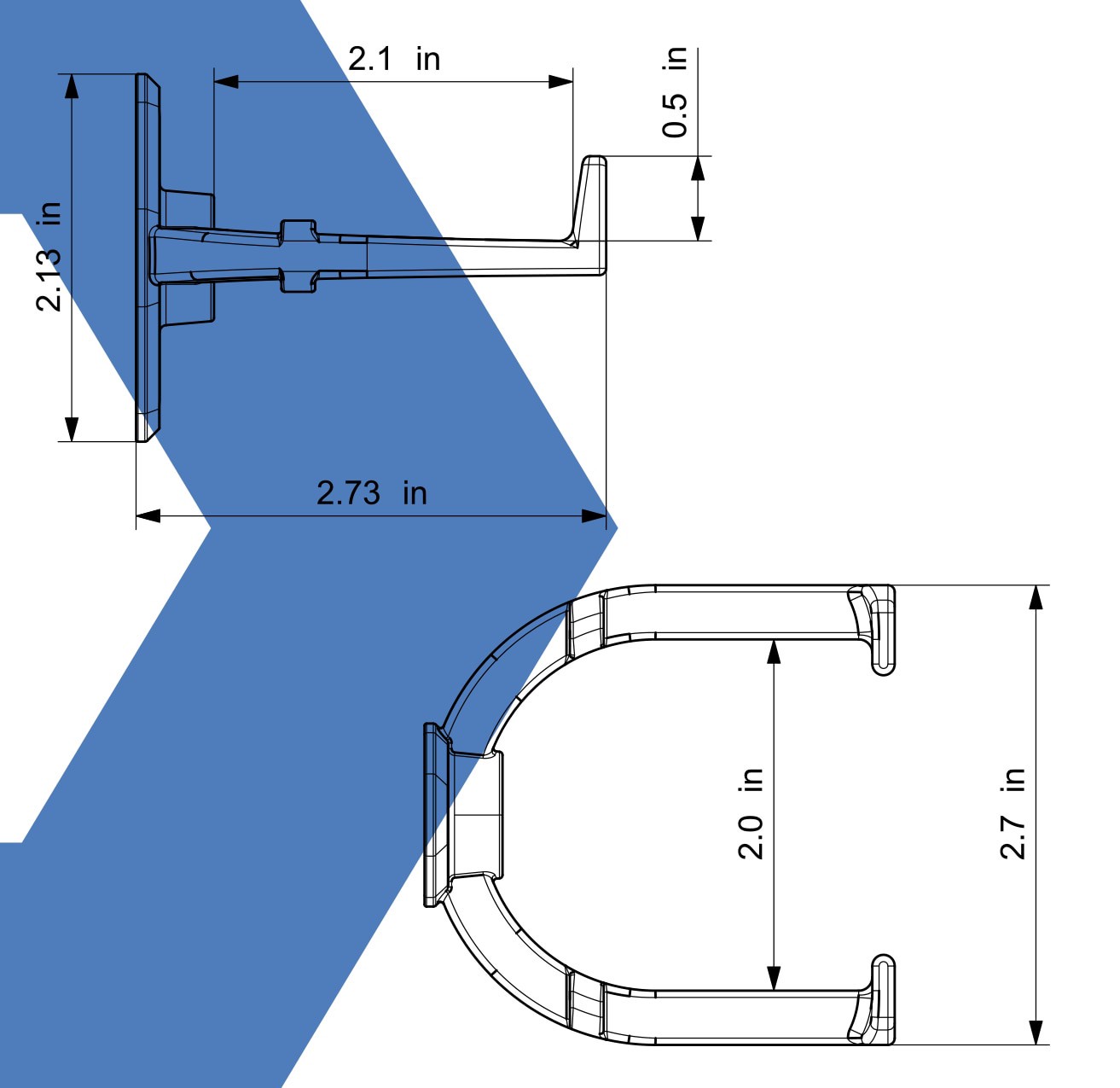 slide 6 of 6, Kobalt Multipurpose hook 2 -Pack 2.8-in Silver Steel, 1 ct