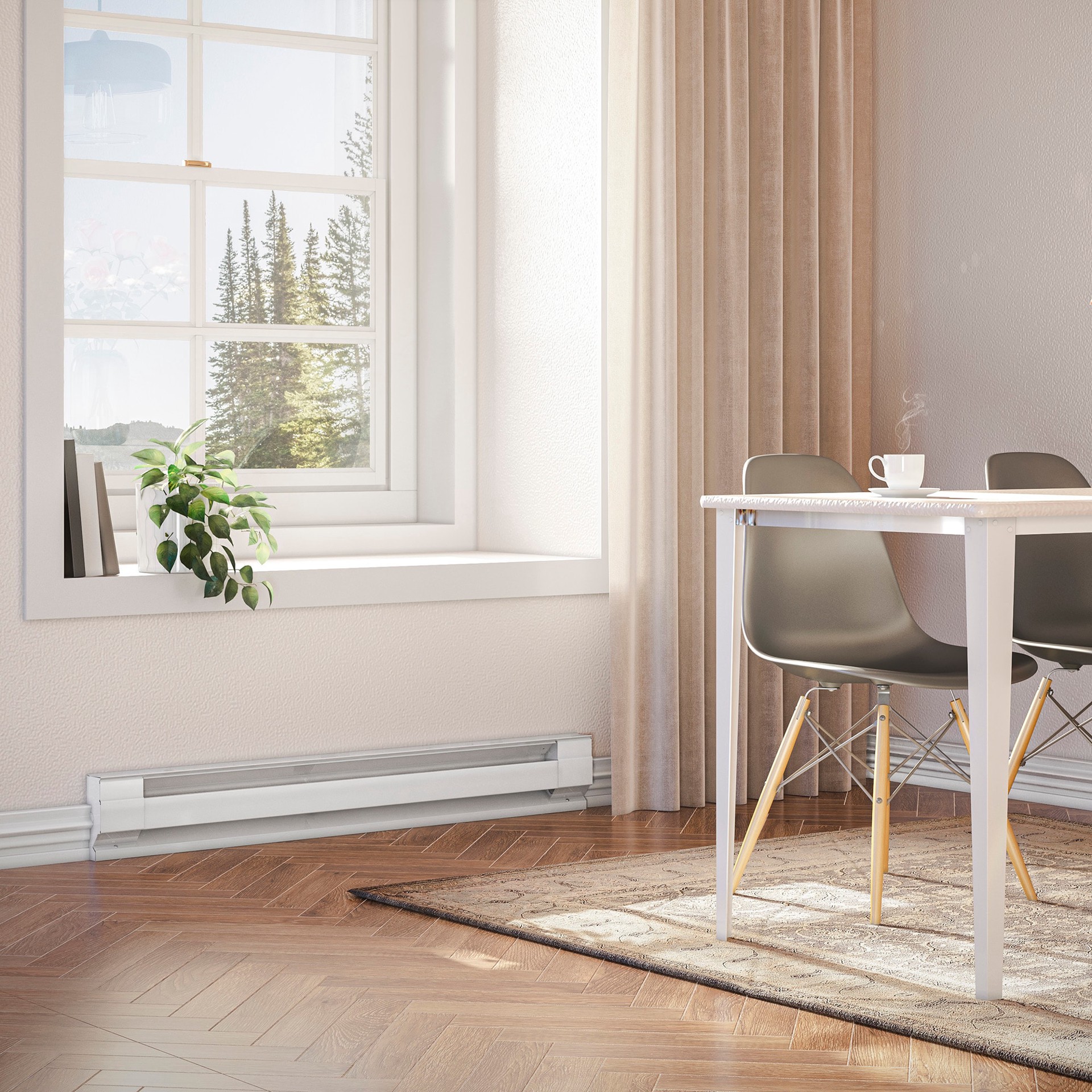 slide 6 of 6, Cadet 48-in 240-Volt 1000 -Watt Standard Electric Baseboard Heater, 1 ct