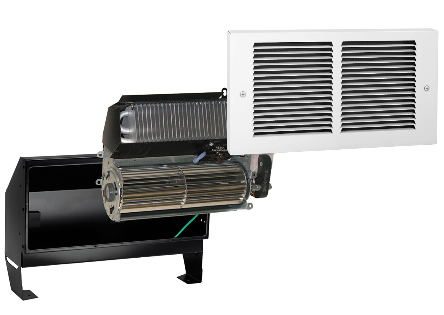 slide 3 of 6, Cadet Register Up to 1600.0-Watt 208/240 -Volt Heater fan Heater ( 4.0-in L x 7.375-in H Grille ), 1 ct