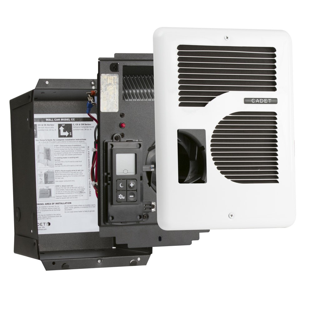 slide 2 of 6, Cadet EnergyPlus Up to 1600.0-Watt 120/240 -Volt Heater fan Heater ( 4.0-in L x 12.0-in H Grille ), 1 ct