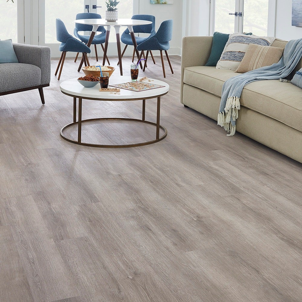 slide 3 of 6, STAINMASTER Barnes Oak 12-mil x 7-3/32-in W x 47-in L Waterproof Luxury Vinyl Plank Flooring ( 17.33-sq ft Carton ), 1 ct