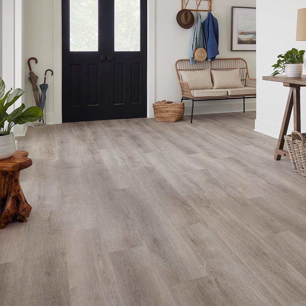 slide 4 of 6, STAINMASTER Barnes Oak 12-mil x 7-3/32-in W x 47-in L Waterproof Luxury Vinyl Plank Flooring ( 17.33-sq ft Carton ), 1 ct