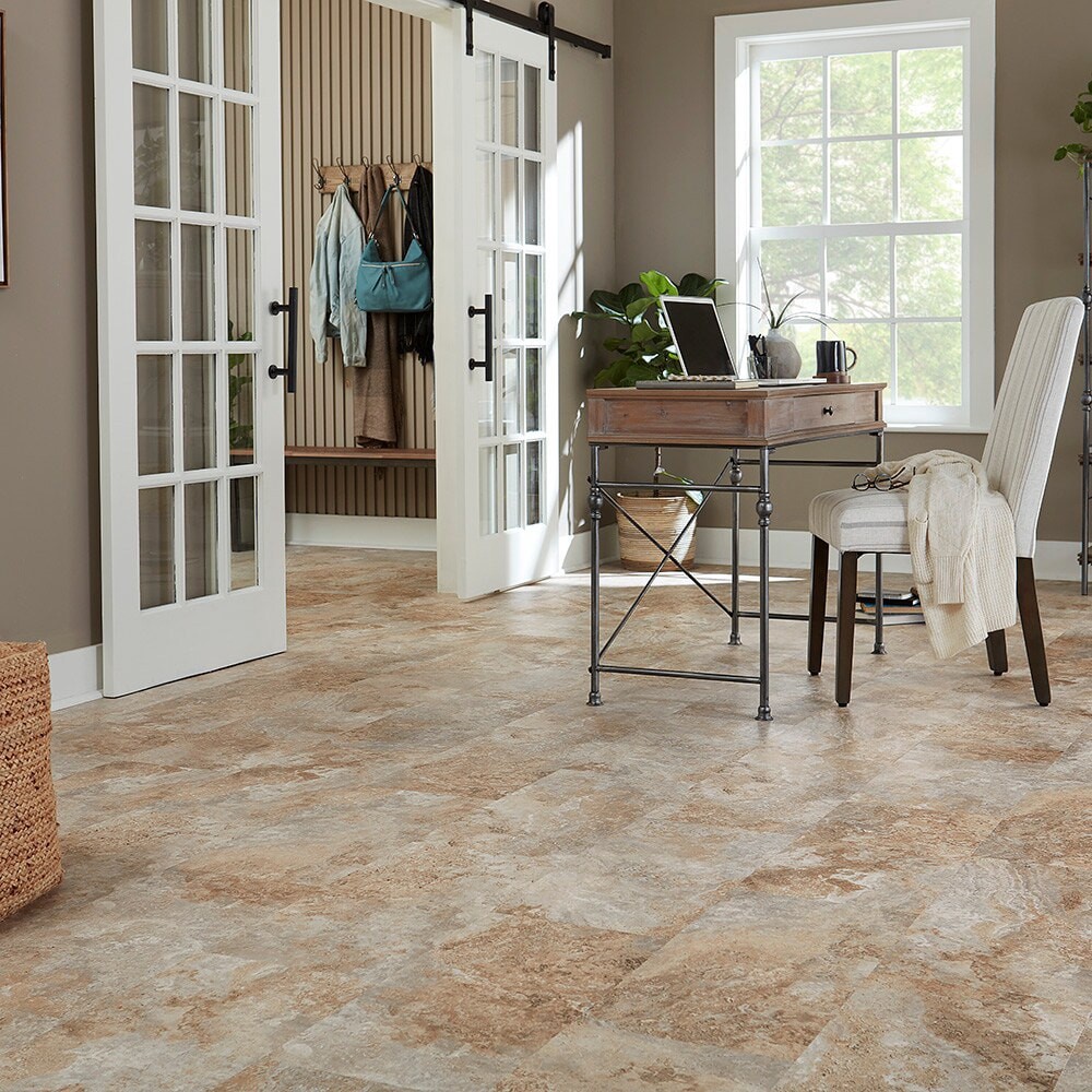 slide 3 of 6, STAINMASTER Alexandria Stone 12.0-mil x 12-in W x Waterproof Stone look Luxury Vinyl Tile Flooring ( 19.88-sq ft Carton ), 1 ct