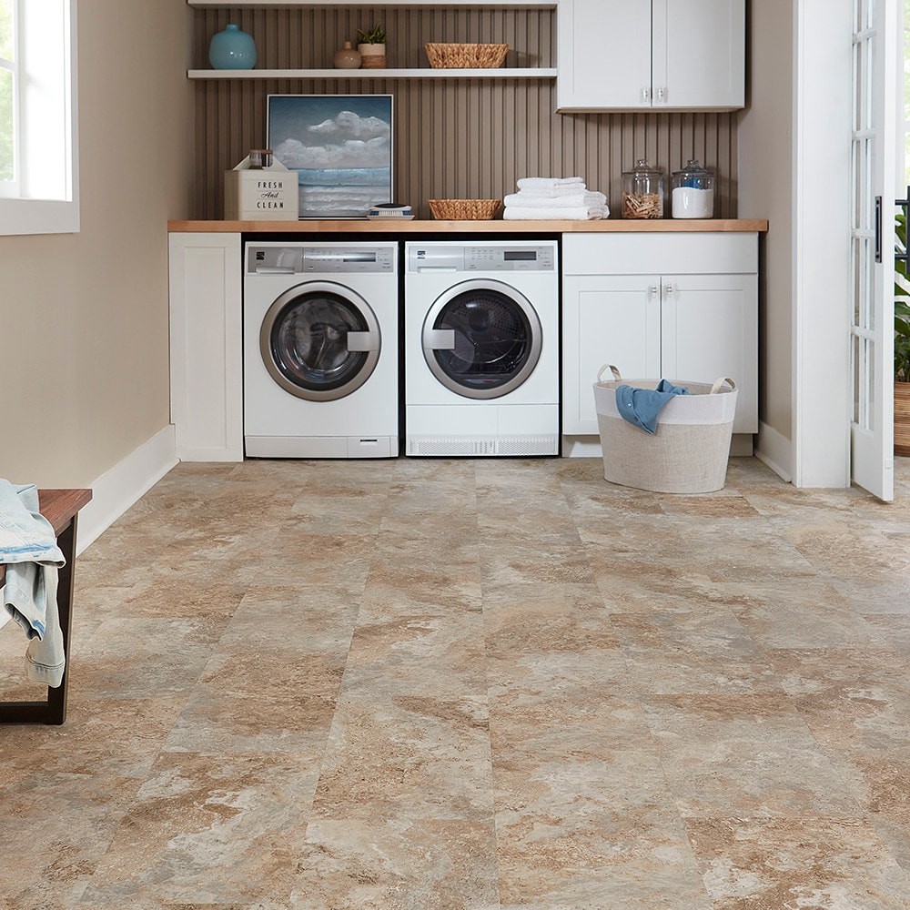 slide 4 of 6, STAINMASTER Alexandria Stone 12.0-mil x 12-in W x Waterproof Stone look Luxury Vinyl Tile Flooring ( 19.88-sq ft Carton ), 1 ct