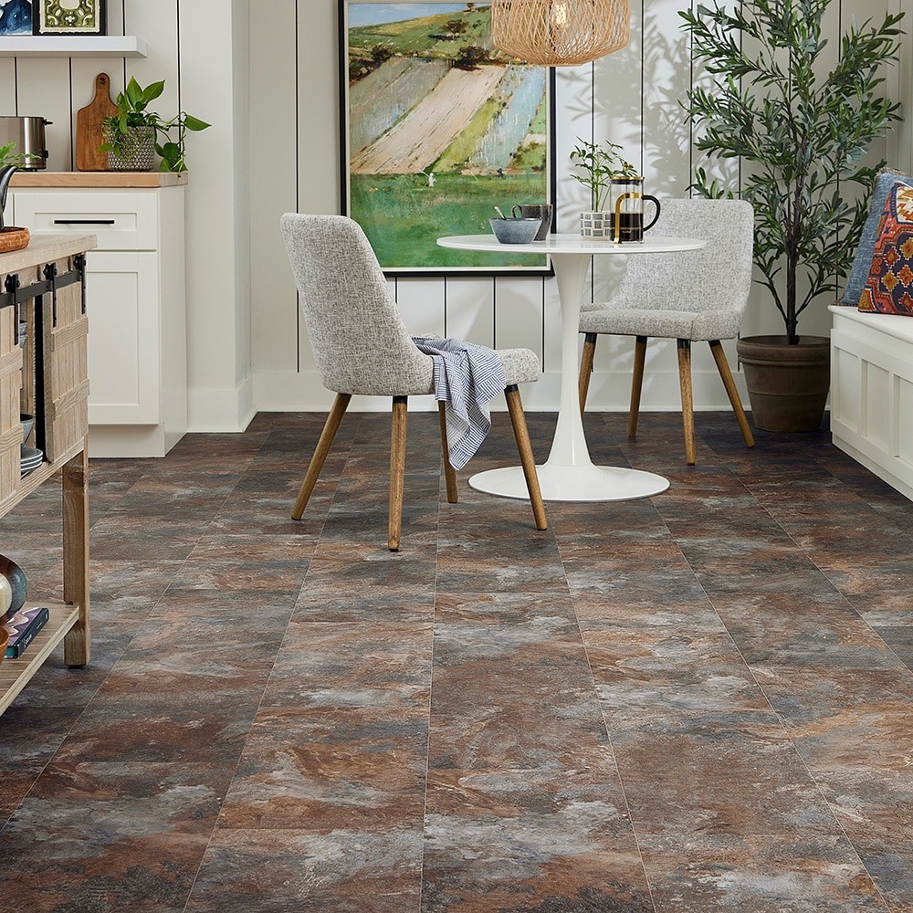 slide 4 of 6, STAINMASTER Etna Stone 12.0-mil x 12-in W x Waterproof Stone look Luxury Vinyl Tile Flooring ( 19.88-sq ft Carton ), 1 ct