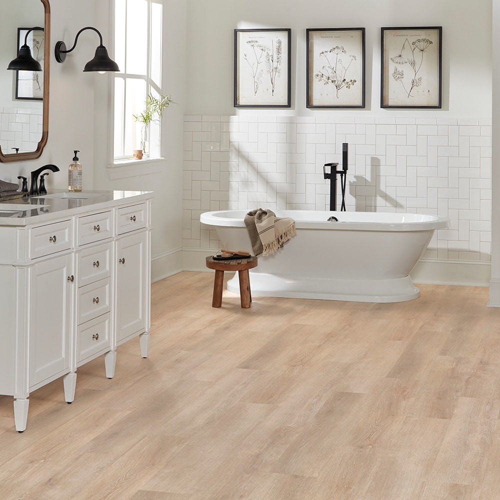 slide 3 of 6, STAINMASTER Austen Oak 12-mil x 7-3/32-in W x 47-in L Waterproof Luxury Vinyl Plank Flooring ( 17.33-sq ft Carton ), 1 ct
