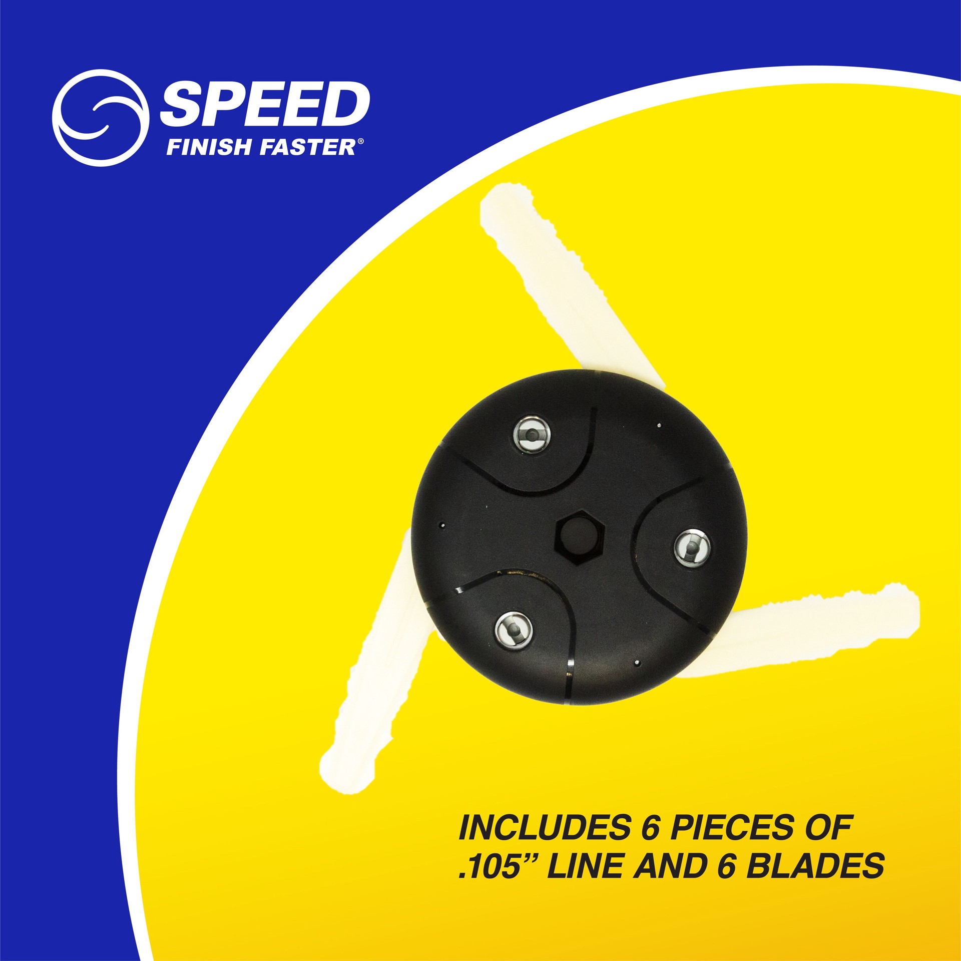 slide 5 of 6, SPEED Universal Fit 0.095-in Plastic Blade or line String Trimmer Replacement Head, 1 ct