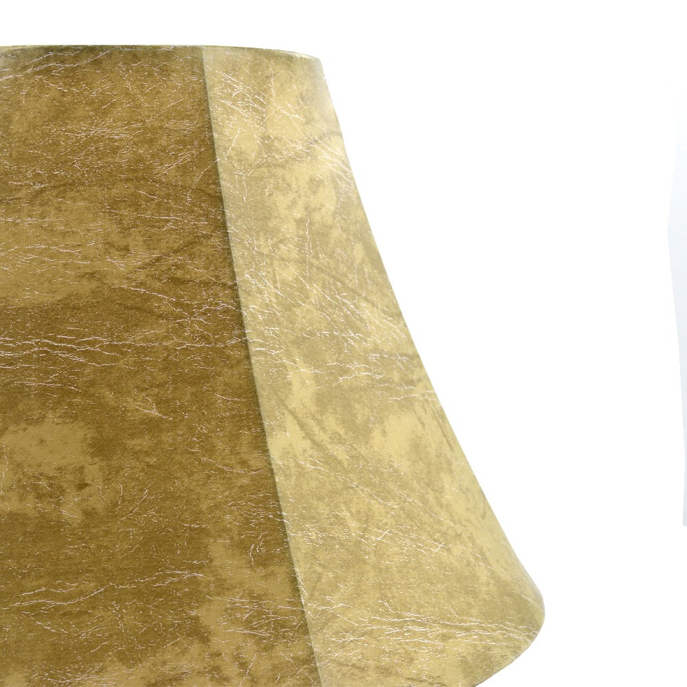 slide 5 of 6, allen + roth 12.5-in x 17-in Tan Faux-leather Fabric Bell Lamp Shade, 1 ct