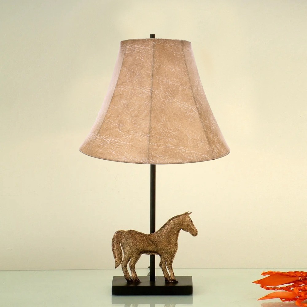 slide 6 of 6, allen + roth 12.5-in x 17-in Tan Faux-leather Fabric Bell Lamp Shade, 1 ct