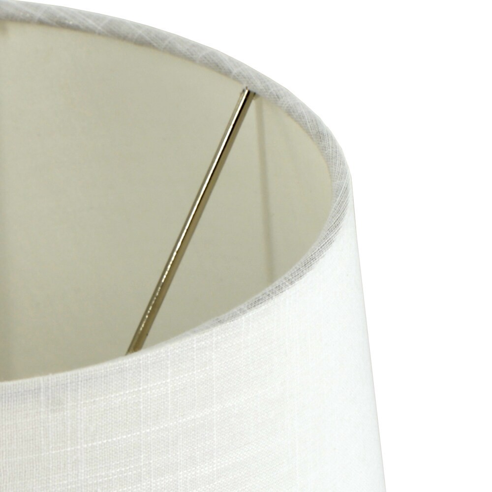 slide 4 of 6, allen + roth Allen + roth 7-in x 10-in White Fabric Drum Lamp Shade 7-in x 10-in White Fabric Drum Lamp Shade, 1 ct