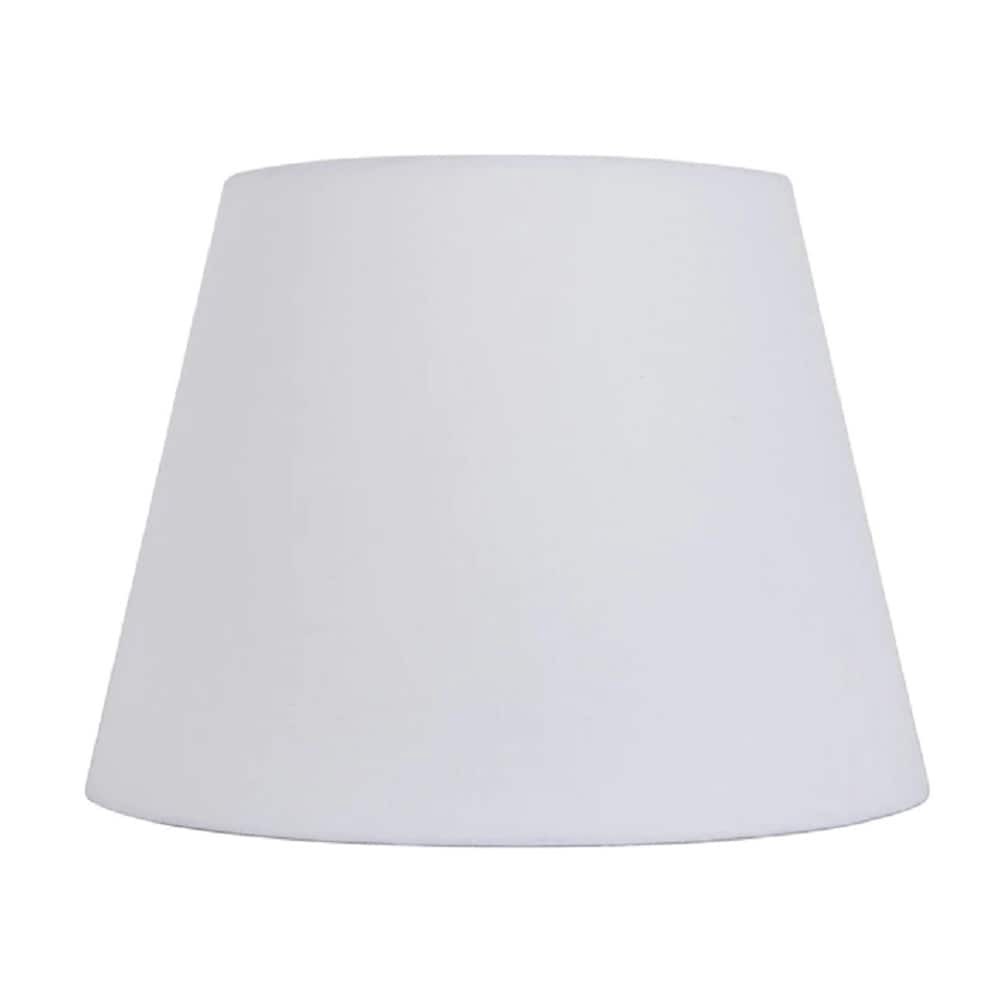 slide 1 of 6, allen + roth Allen + roth 7-in x 10-in White Fabric Drum Lamp Shade 7-in x 10-in White Fabric Drum Lamp Shade, 1 ct