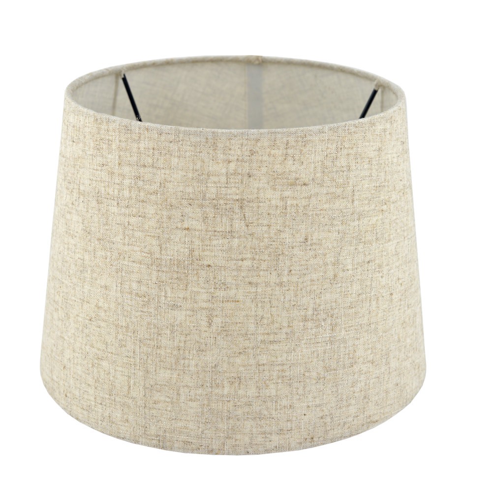 slide 2 of 6, allen + roth Allen + roth 7-in x 10-in Tan Linen Fabric Drum Lamp Shade 7-in x 10-in Tan Linen Fabric Drum Lamp Shade, 1 ct