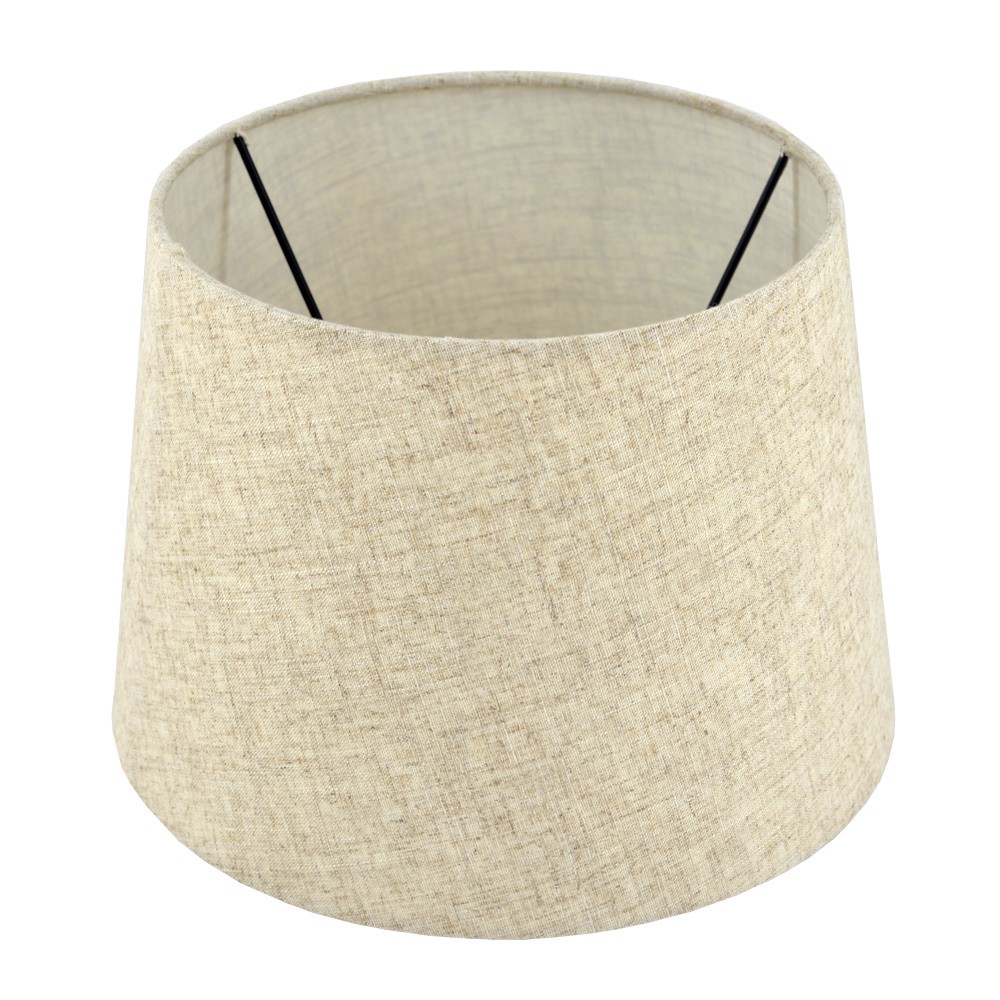 slide 3 of 6, allen + roth Allen + roth 7-in x 10-in Tan Linen Fabric Drum Lamp Shade 7-in x 10-in Tan Linen Fabric Drum Lamp Shade, 1 ct