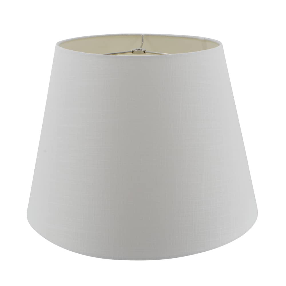slide 2 of 6, allen + roth Allen + roth 11-in x 15-in White Fabric Bell Lamp Shade 11-in x 15-in White Fabric Drum Lamp Shade, 1 ct