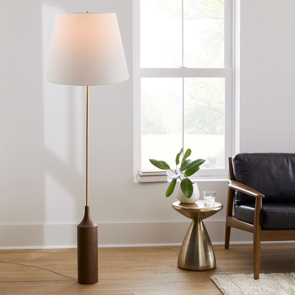 slide 6 of 6, allen + roth Allen + roth 11-in x 15-in White Fabric Bell Lamp Shade 11-in x 15-in White Fabric Drum Lamp Shade, 1 ct