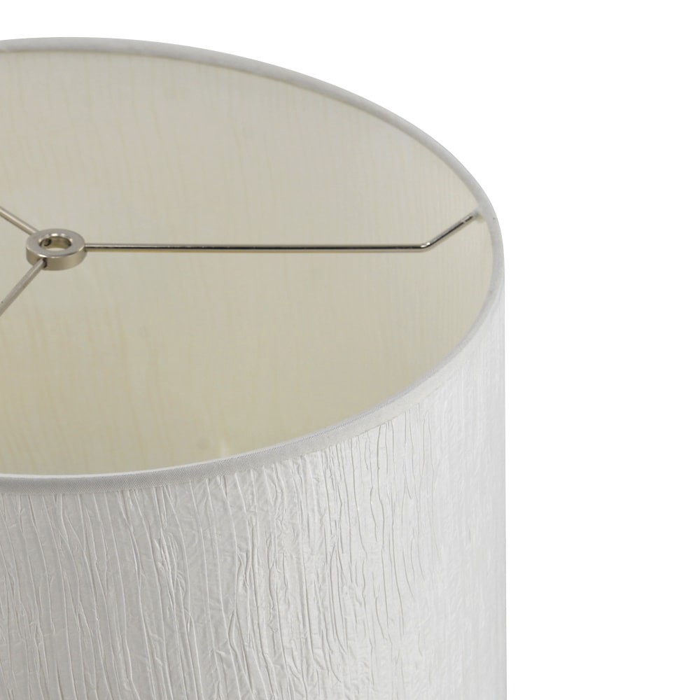 slide 4 of 6, allen + roth 10-in x 15-in White Paper Drum Lamp Shade, 1 ct