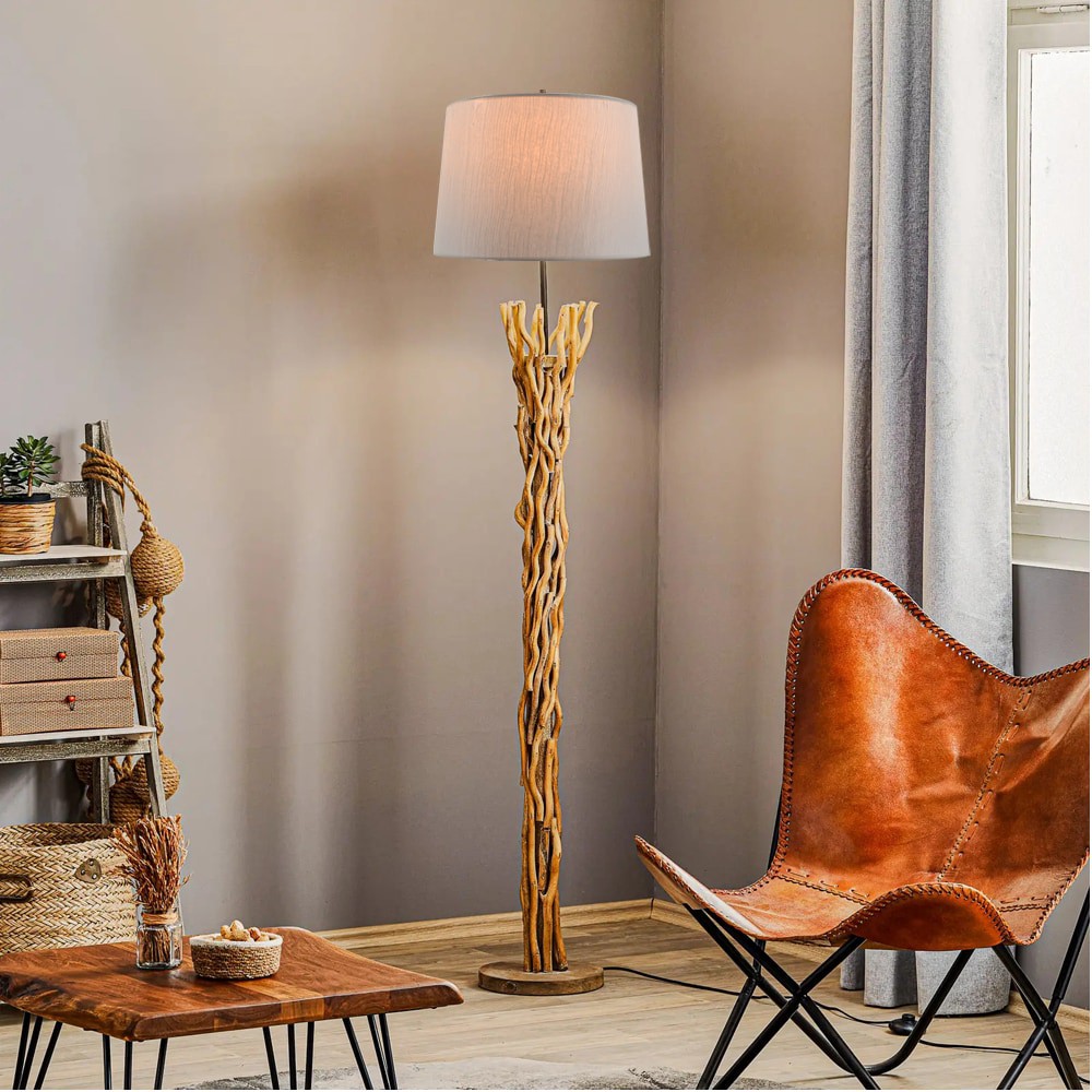 slide 6 of 6, allen + roth 10-in x 15-in White Paper Drum Lamp Shade, 1 ct