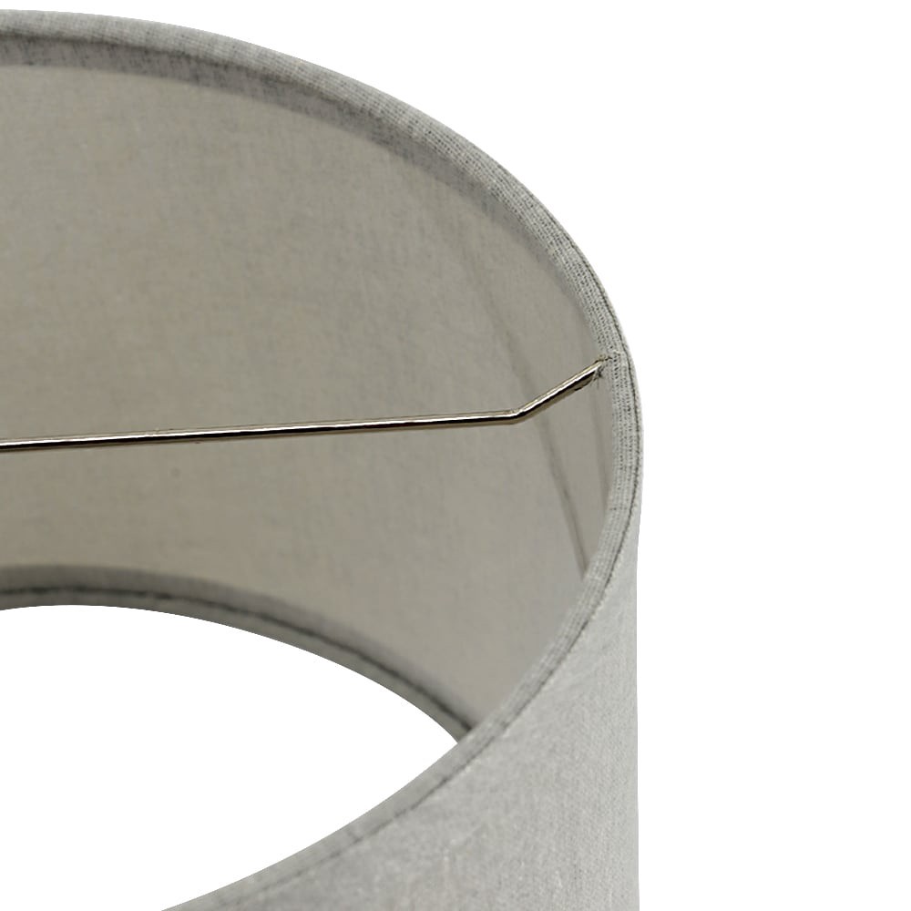 slide 4 of 6, allen + roth Allen + roth 9-in x 13-in Gray Fabric Drum Lamp Shade 9-in x 13-in Gray Fabric Drum Lamp Shade, 1 ct