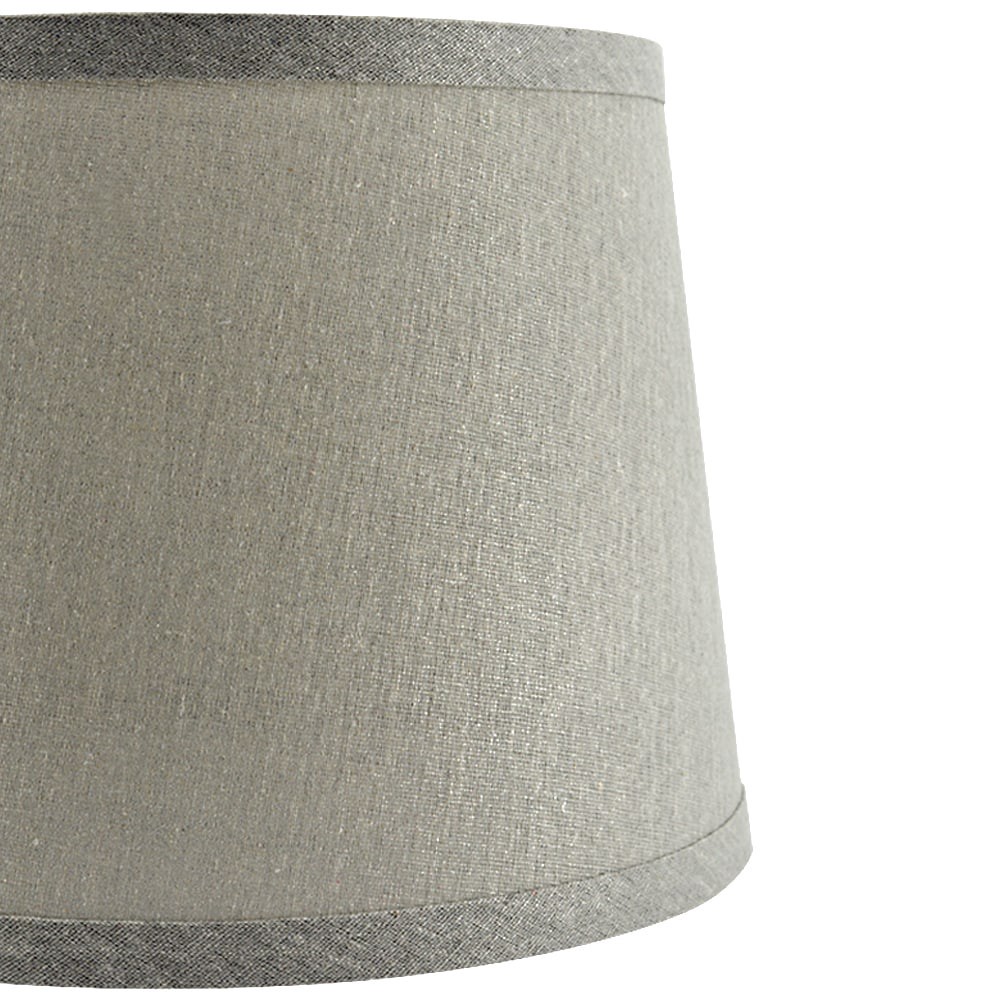slide 5 of 6, allen + roth Allen + roth 9-in x 13-in Gray Fabric Drum Lamp Shade 9-in x 13-in Gray Fabric Drum Lamp Shade, 1 ct