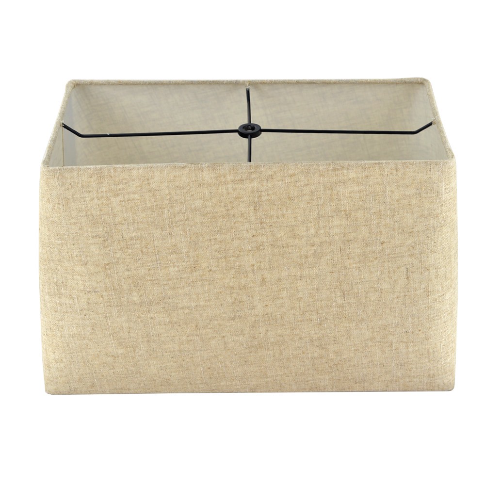 slide 2 of 6, allen + roth Allen + roth 10-in x 16-in Tan Linen Fabric Rectangle Lamp Shade 10-in x 16-in Brown Fabric Rectangle Lamp Shade, 1 ct