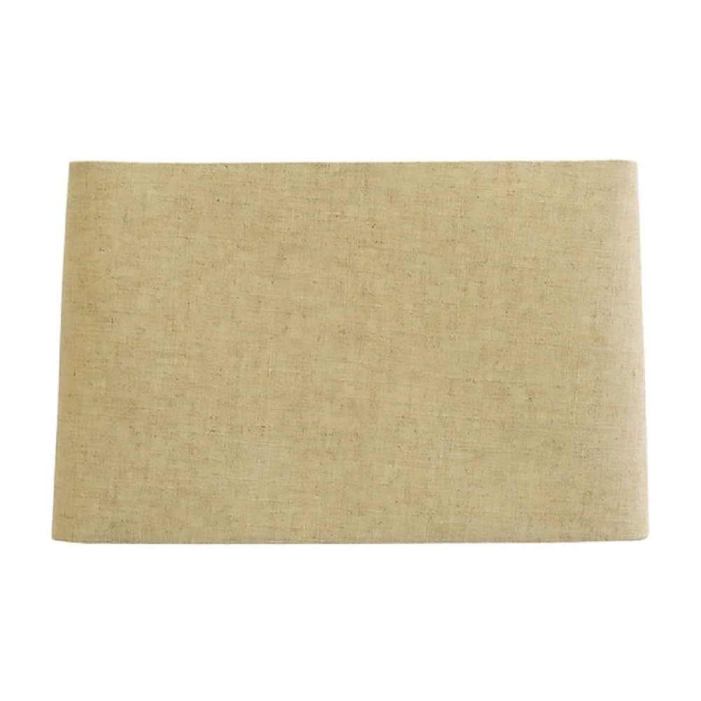 slide 1 of 6, allen + roth Allen + roth 10-in x 16-in Tan Linen Fabric Rectangle Lamp Shade 10-in x 16-in Brown Fabric Rectangle Lamp Shade, 1 ct