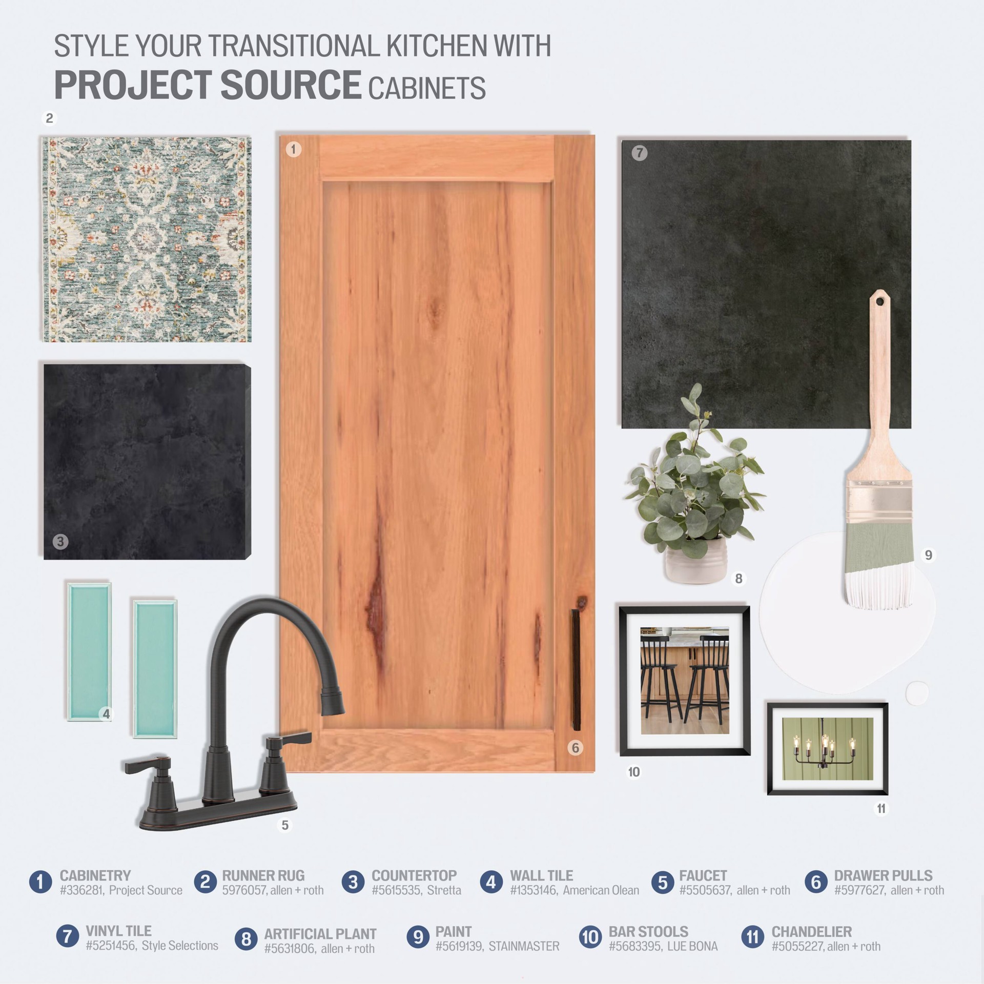 slide 3 of 6, Project Source Branson 36-in W x 12-in H x 12-in D Hickory Wall Fully Assembled Cabinet Recessed Panel Shaker, 1 ct