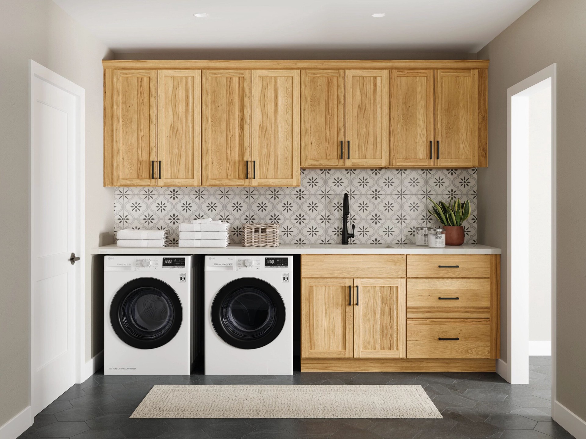 slide 3 of 6, Project Source Branson Cabinet Fill Strip 3-in W x 30-in H x 0.8-in D Hickory Stained, 1 ct