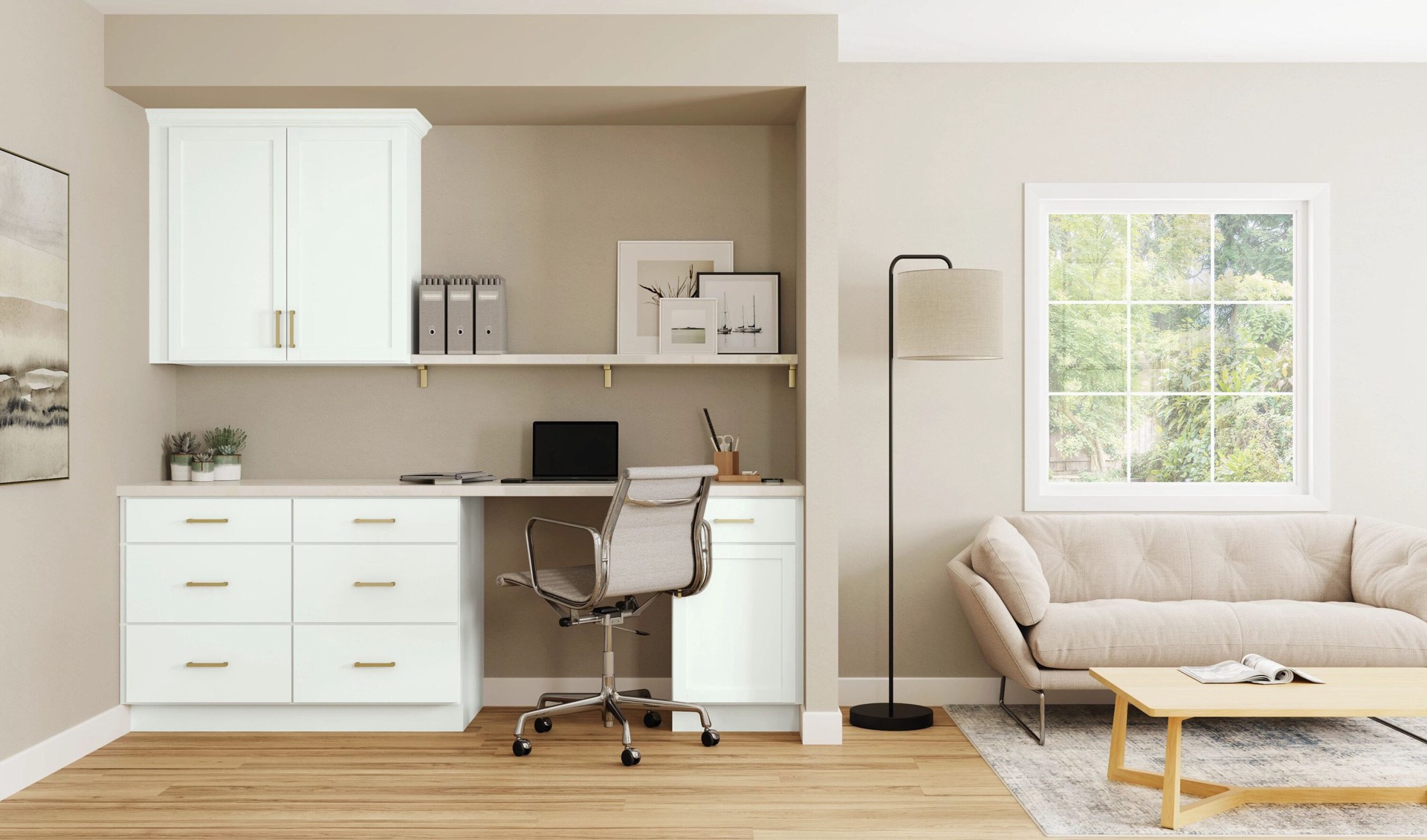 slide 6 of 6, Project Source Conway Cabinet Touch-up Kit 2-in W x 2-in H x 0.1-in D White, 1 ct