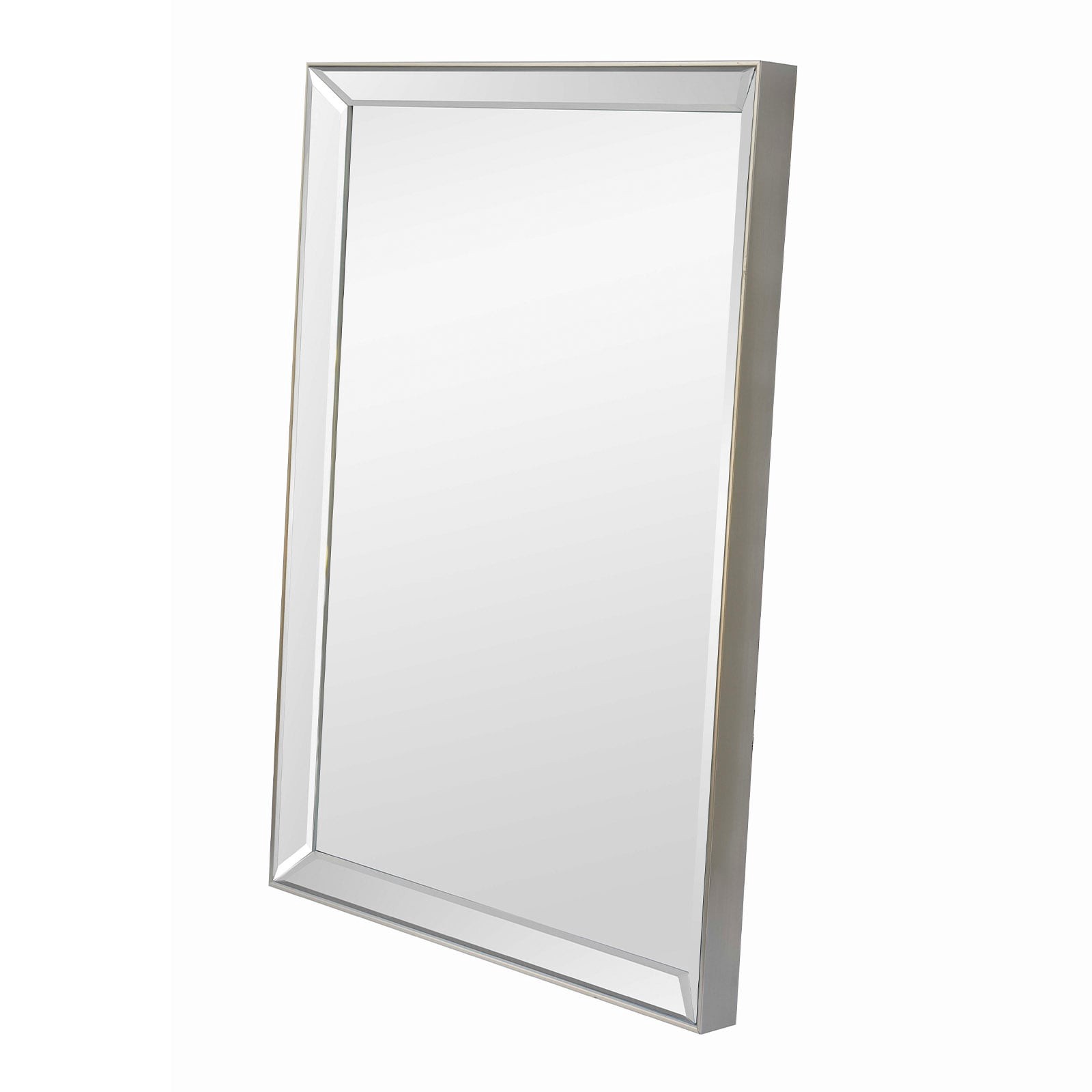 slide 3 of 5, Style Selections 22.5-in W x 30.5-in H Rectangle Silver Framed Wall Mirror, 1 ct
