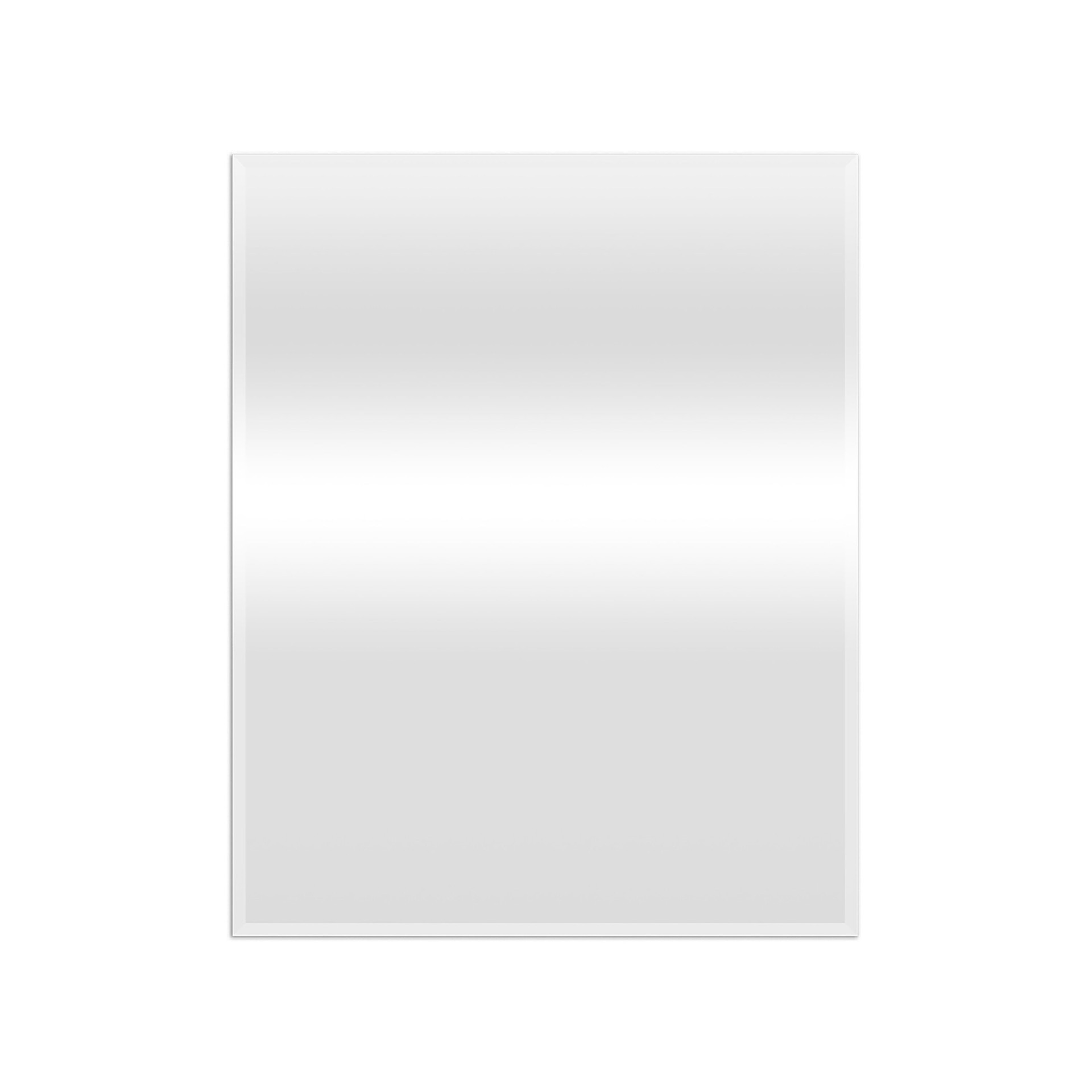 slide 2 of 5, Project Source 24-in W x 30.0-in H Rectangle Silver Beveled Frameless Wall Mirror, 1 ct