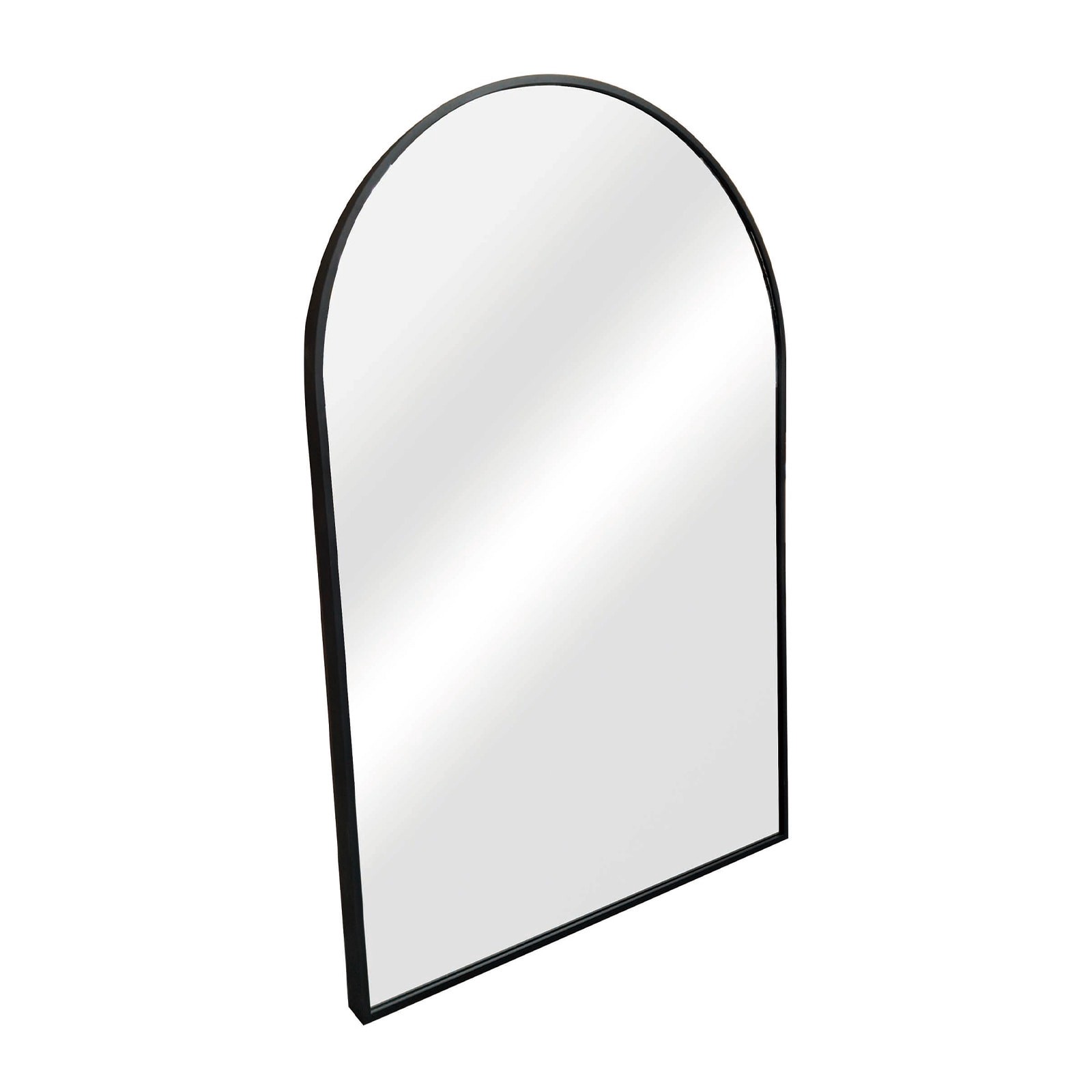 slide 3 of 6, Origin 21 24-in W x 39.0-in H Arch Black Framed Wall Mirror, 1 ct