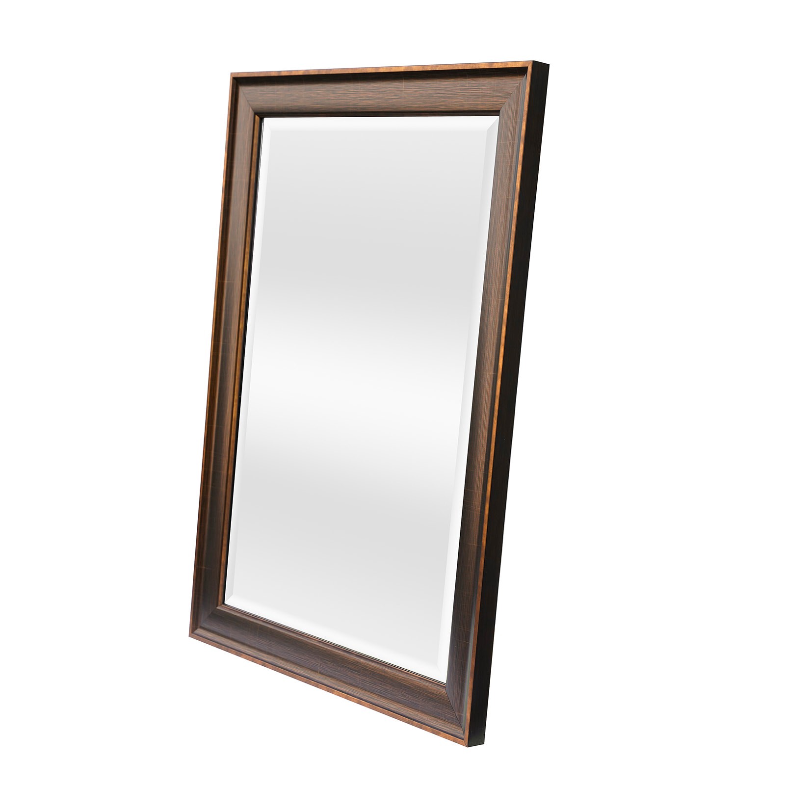 slide 3 of 6, allen + roth 30-in W x 40.0-in H Rectangle Bronze Framed Wall Mirror, 1 ct