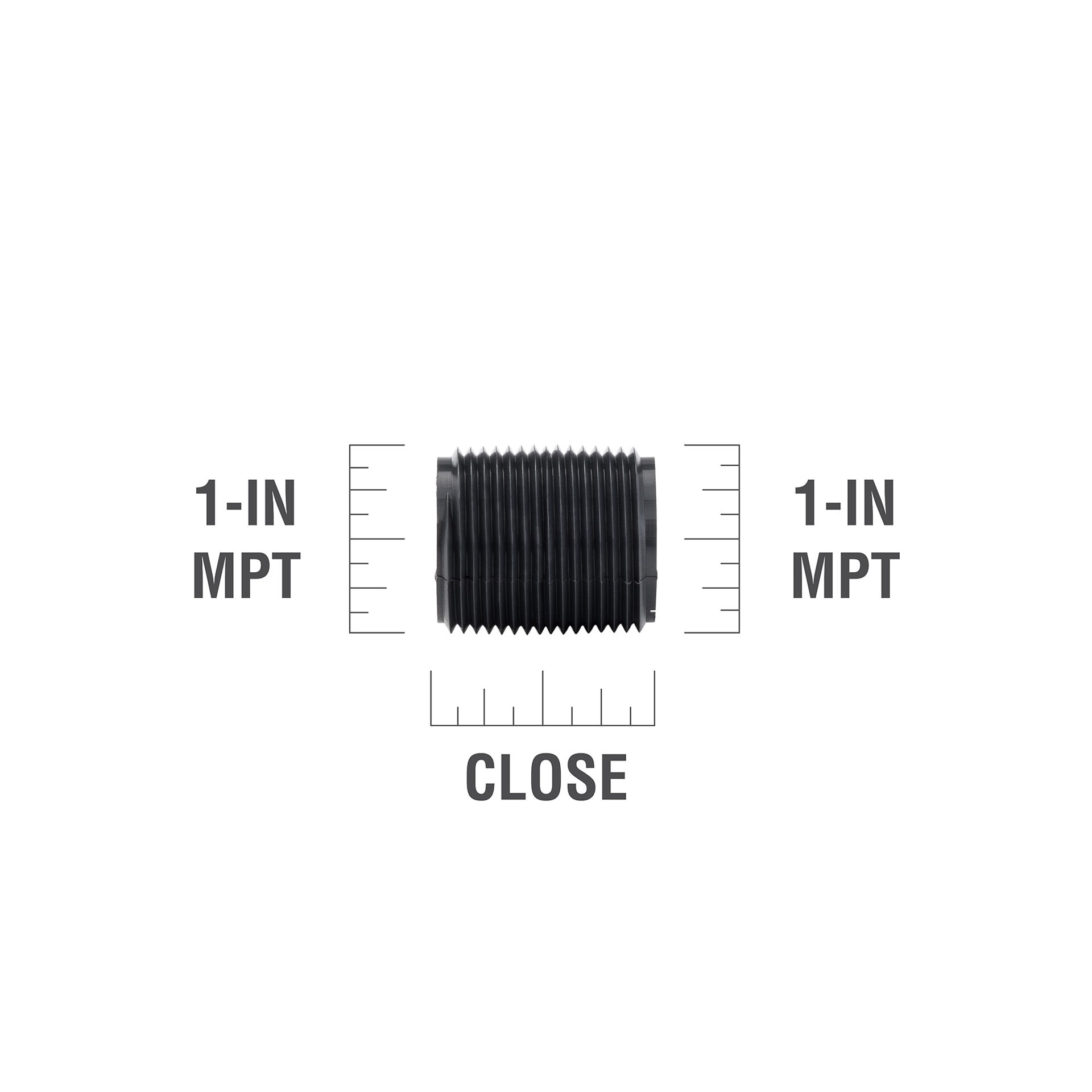slide 3 of 5, B&K 1-in x Close Schedule 80 PVC Nipple, 1 ct