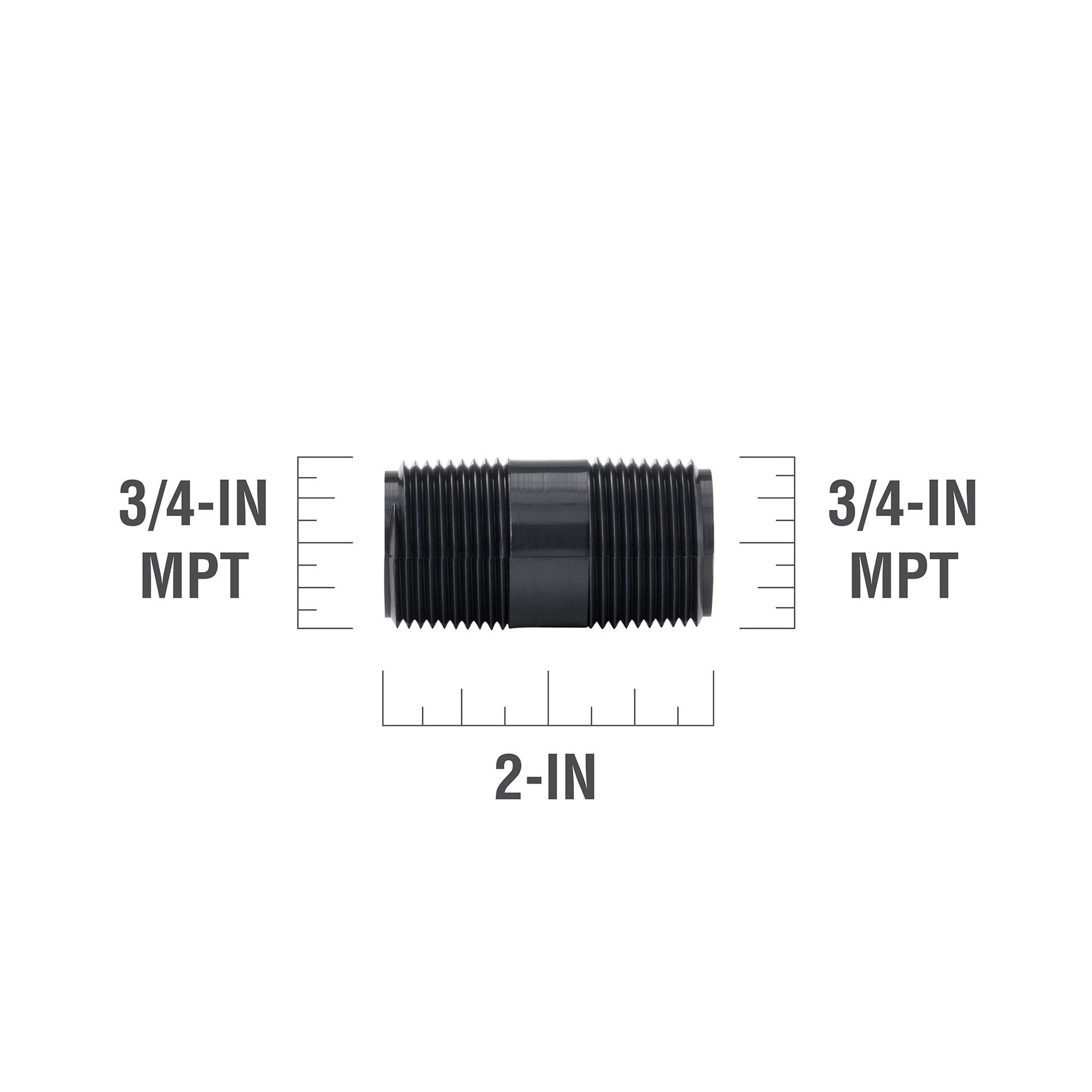slide 3 of 5, B&K 3/4-in x 2-in Schedule 80 PVC Nipple, 1 ct
