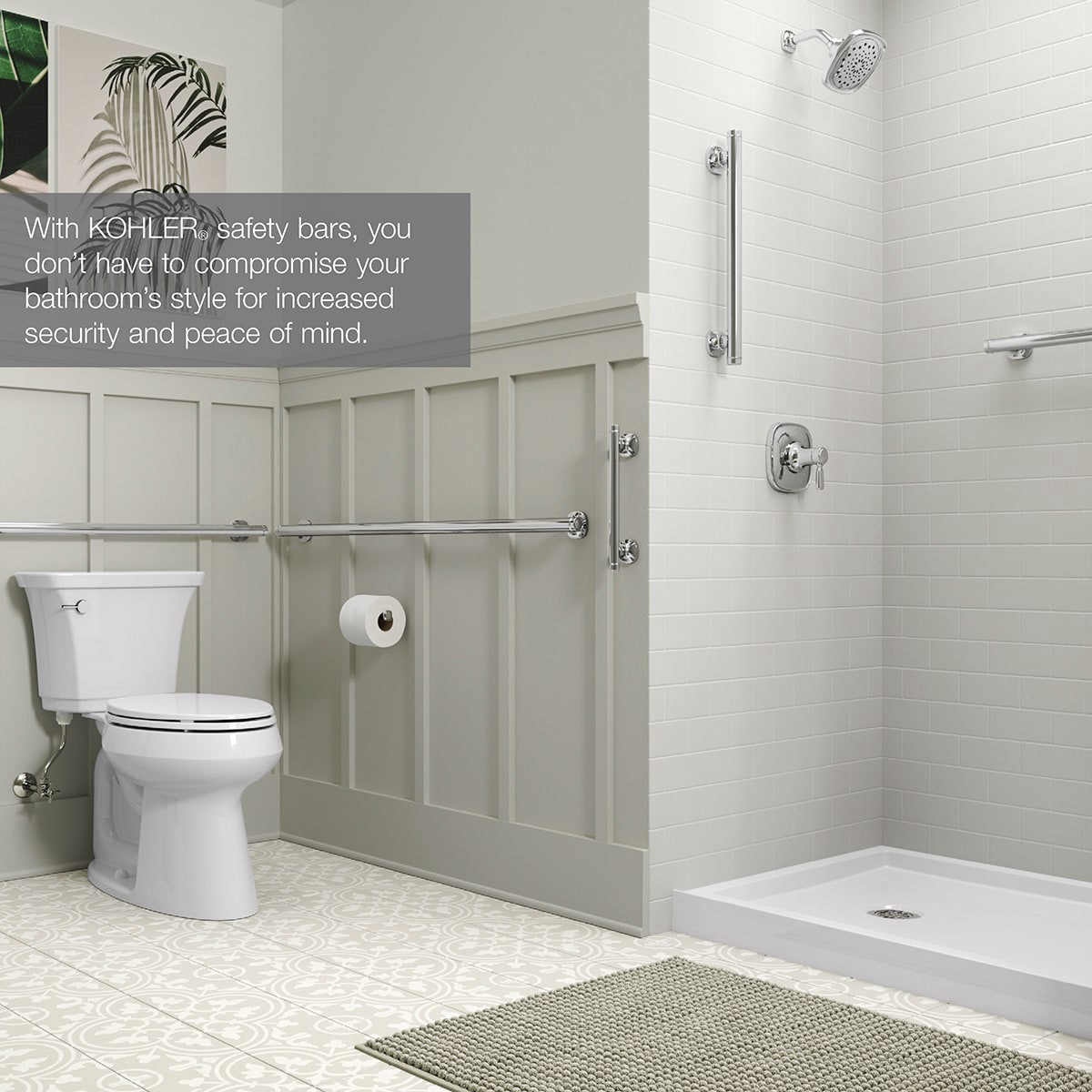 slide 2 of 6, KOHLER Ealing 16-in Polished Chrome Wall mount ADA Compliant Grab Bar ( 500-lb Weight Capacity ), 1 ct