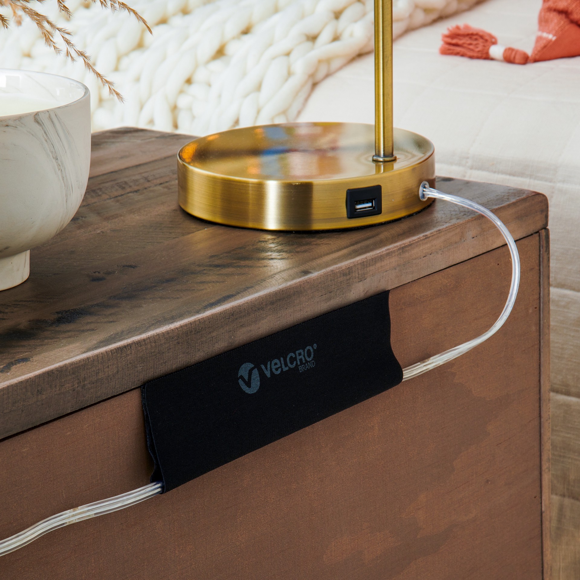 slide 5 of 6, VELCRO Brand 8 Inch Black Hooks Mountable Cable Sleeves 8in x 4.75in Black Hook loop fastener 2 -Pack, 1 ct