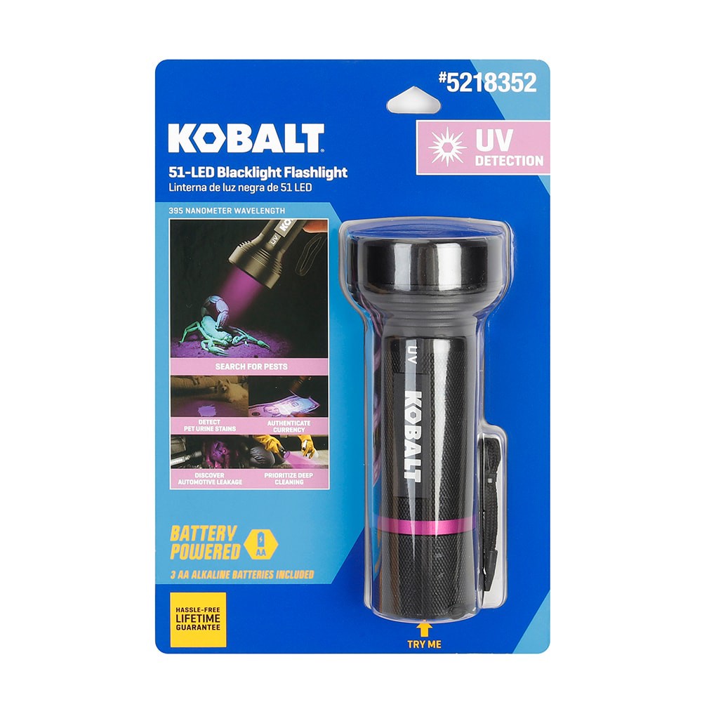 slide 2 of 6, Kobalt Blacklight 51 UV LED Flashlight, 1 ct