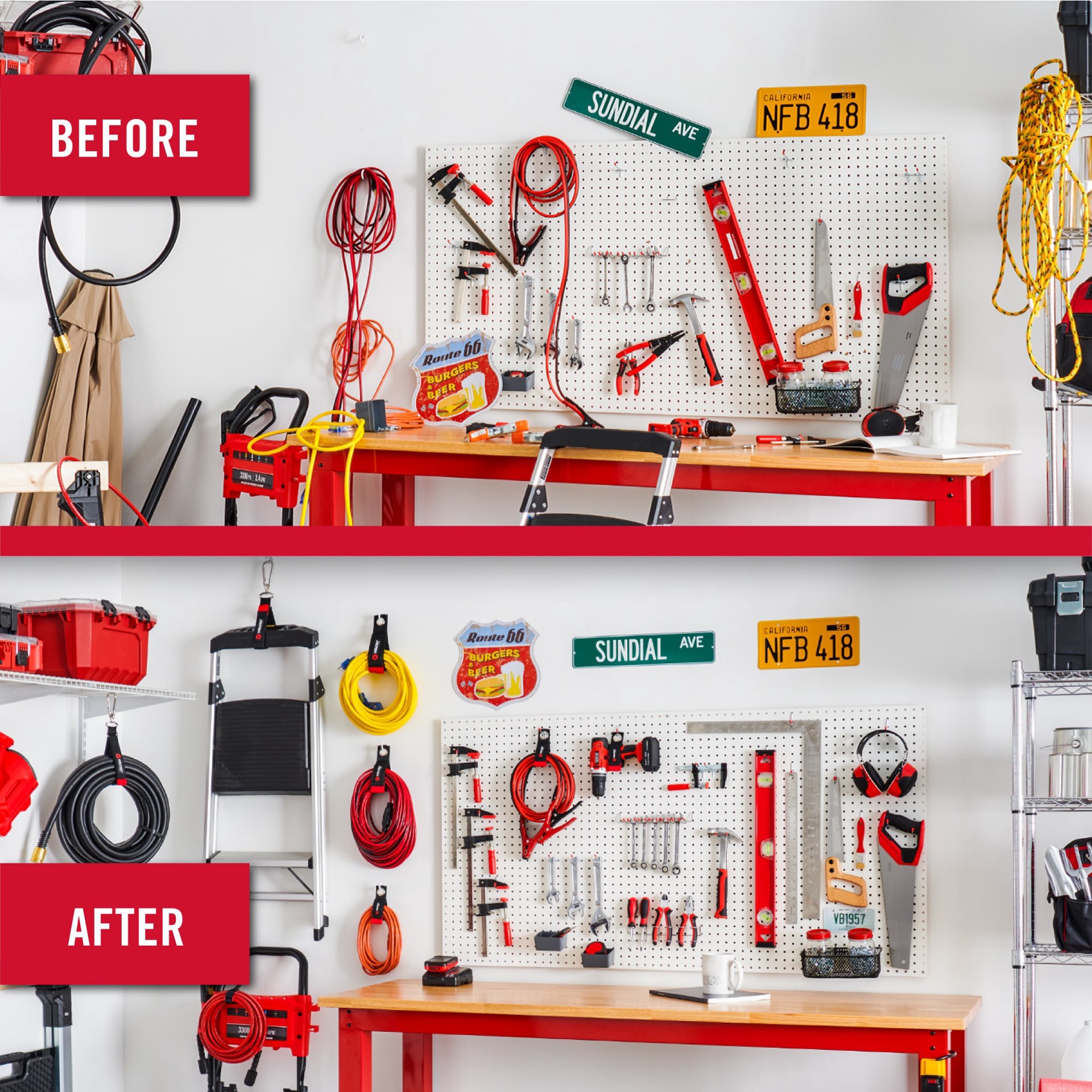 slide 4 of 6, VELCRO Brand 18 Inch Black Grommets EASY HANG Extension Cord Strap 2in x 18in Hook loop fastener 100-lb Weight Capacity 2 -Pack, 1 ct