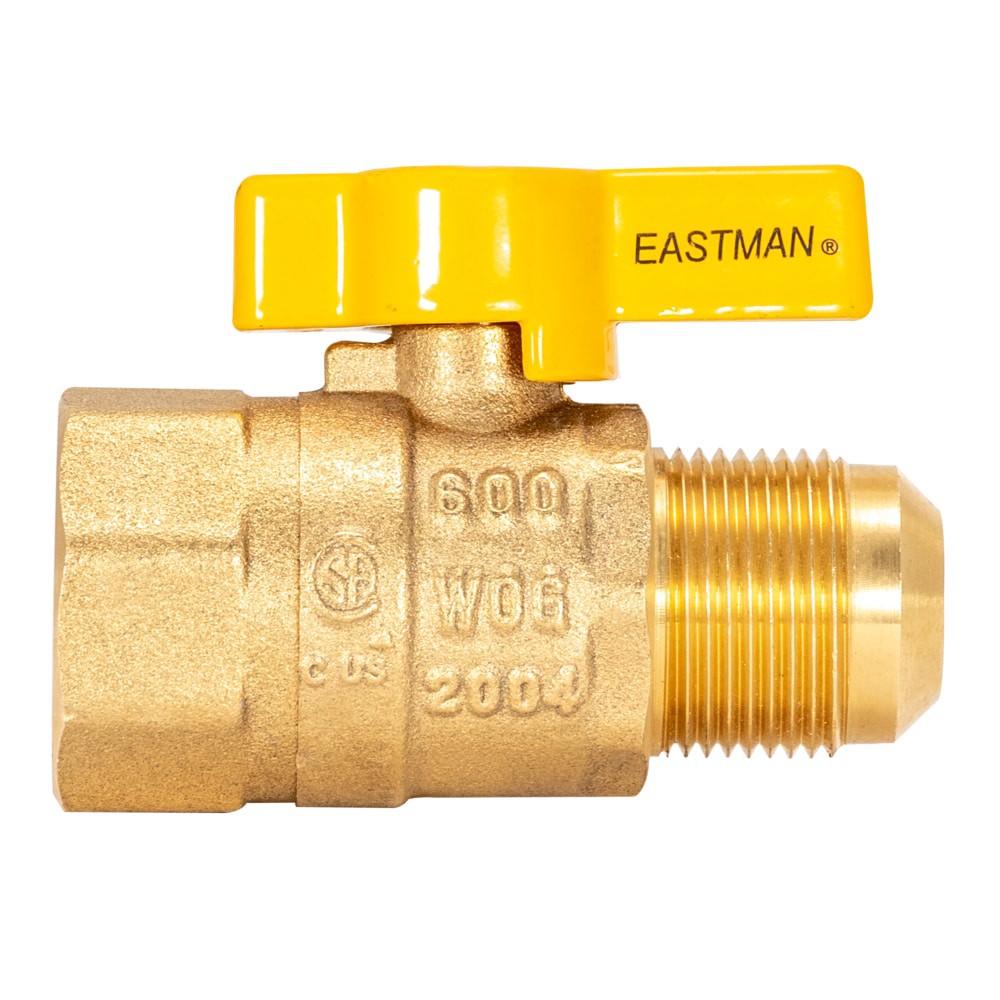 slide 3 of 6, EASTMAN Gas 3/4-in Flare Brass Ball Valve, 1 ct