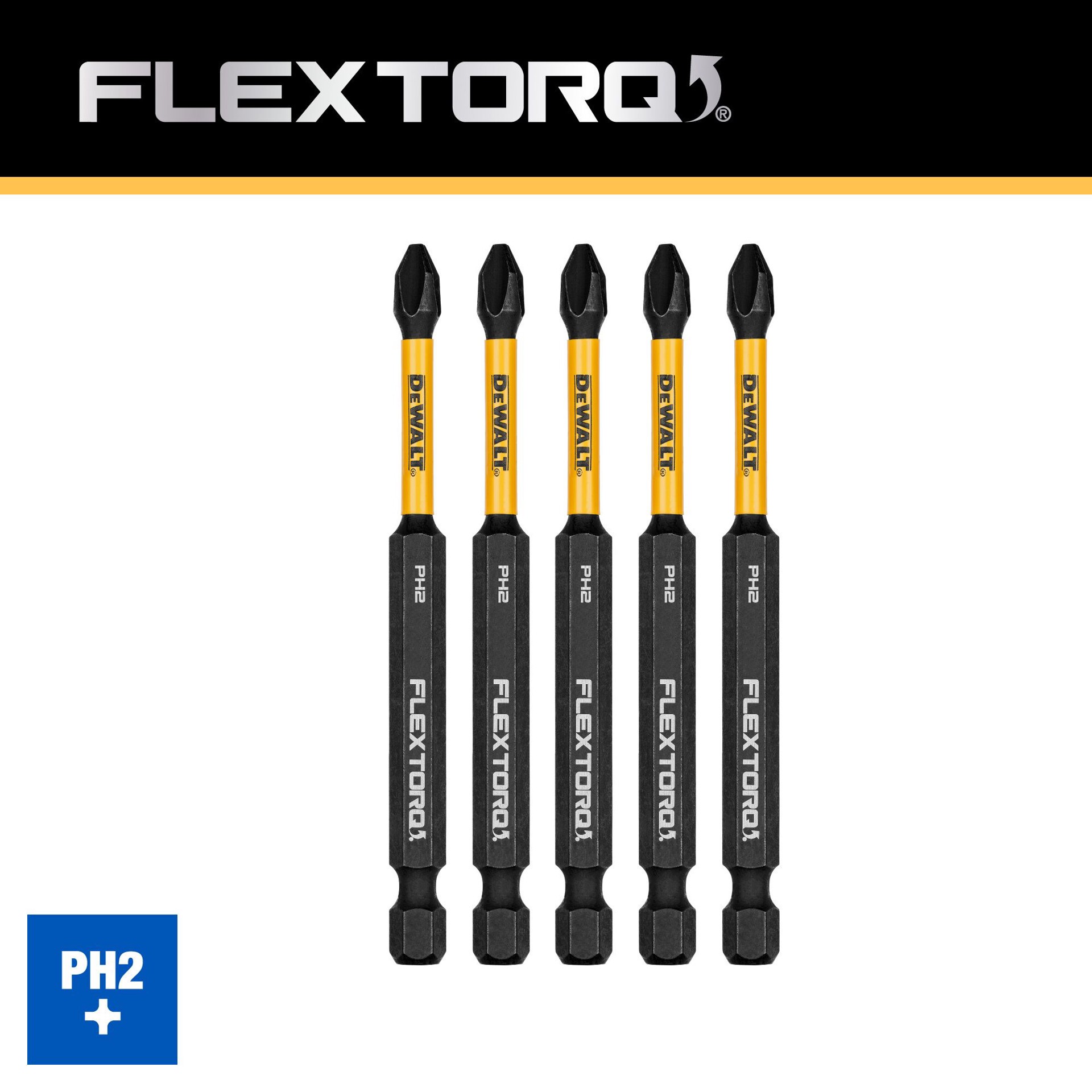 slide 1 of 6, DEWALT 1/4-in x 3-1/2-in Phillips Impact Driver Bit 5 -Piece, 1 ct
