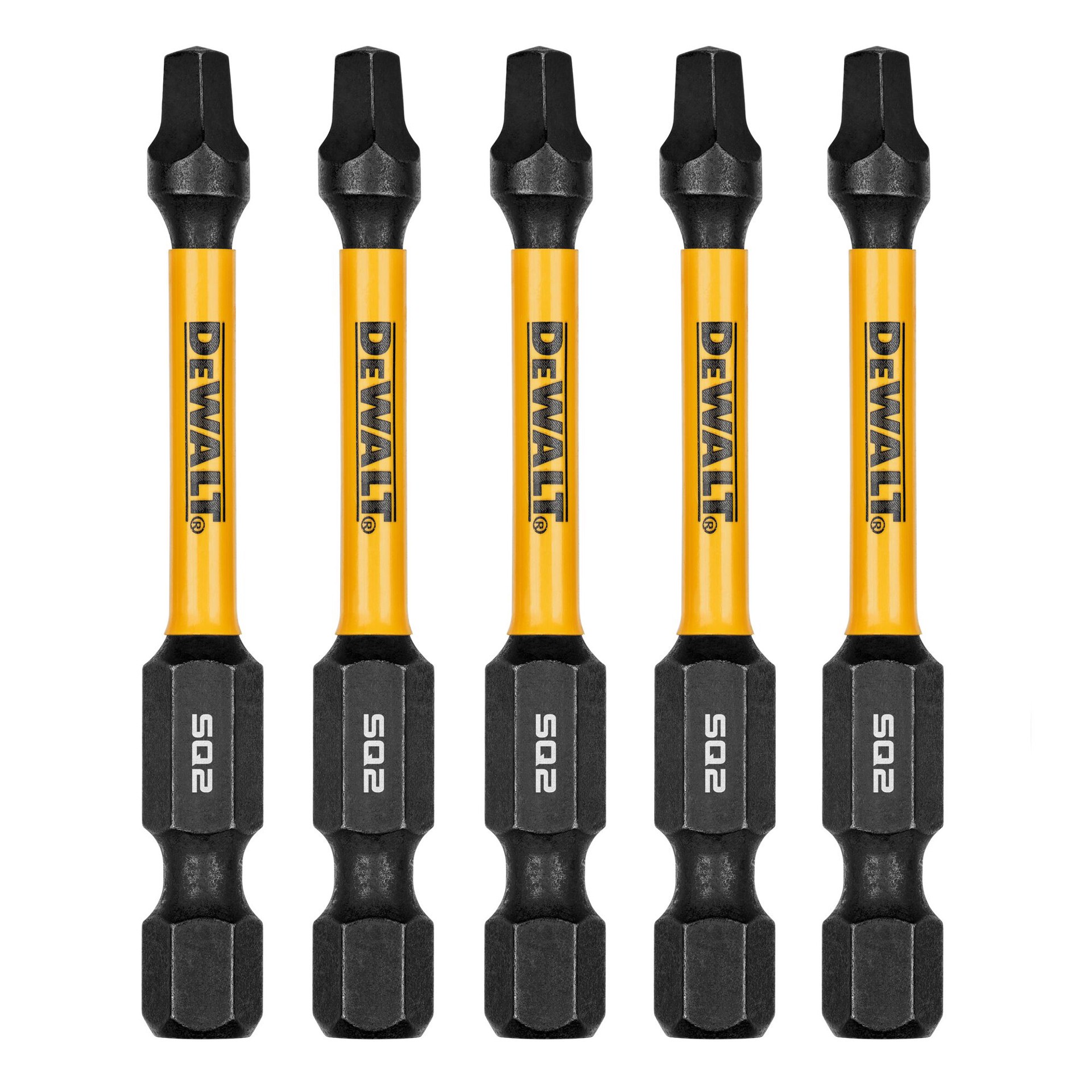 slide 3 of 6, DEWALT FlexTorq 1/4-in x 2-1/4-in Square/Robertson Impact Driver Bit 5 -Piece, 1 ct