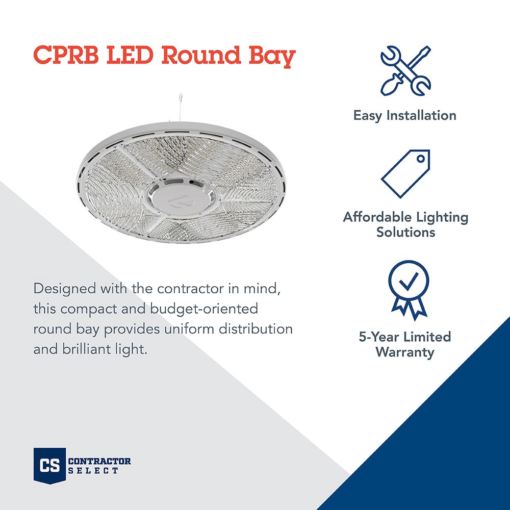 slide 2 of 6, Lithonia Lighting 15.14-in x 15.14-in 1 -Light 27000 -Lumen Adjustable Lumens 5000-K Switchable white LED High Bay Light, 1 ct