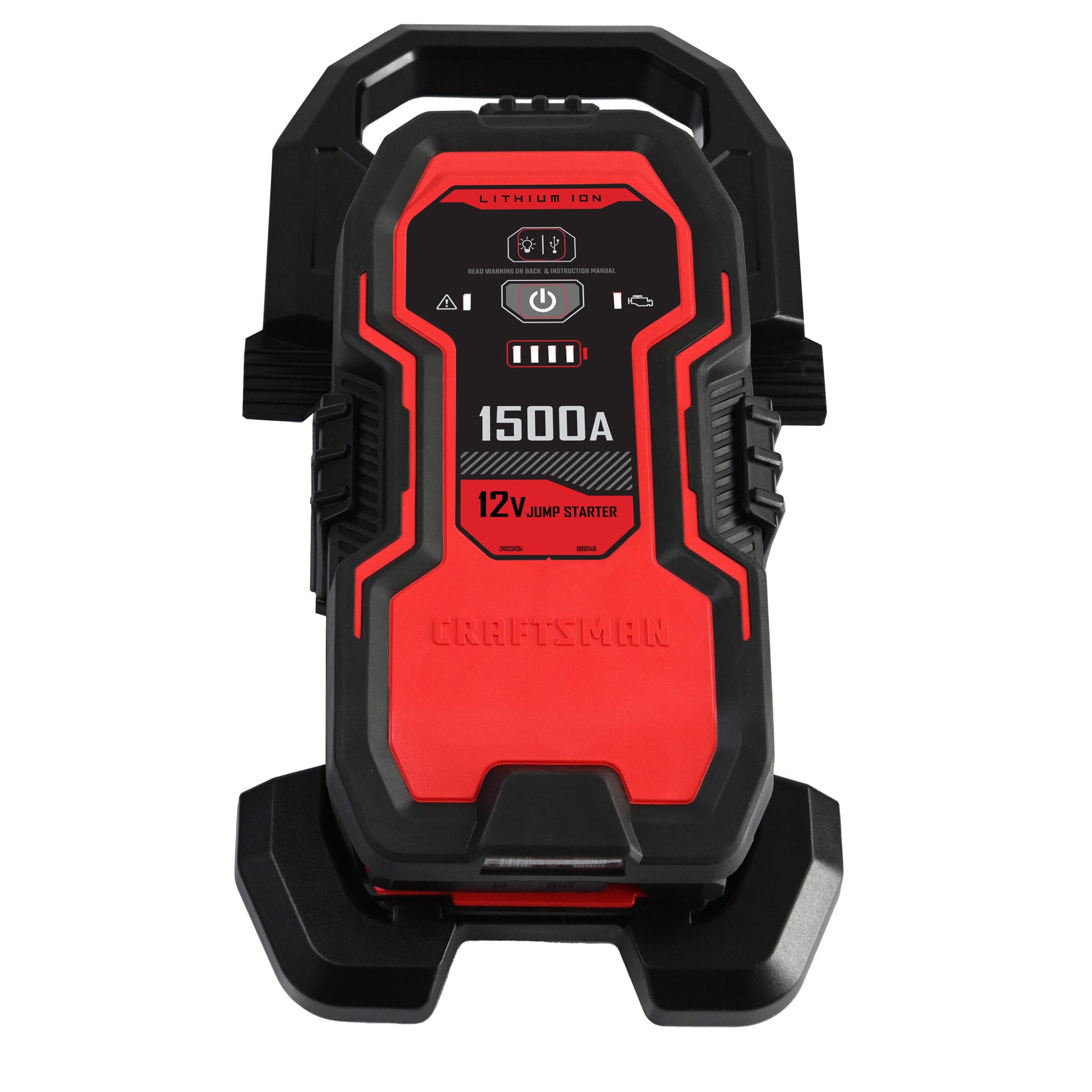 slide 1 of 6, CRAFTSMAN 1500 -Amp 12 -Volt Portable Car Battery Jump Starter with Digital Display, 1 ct