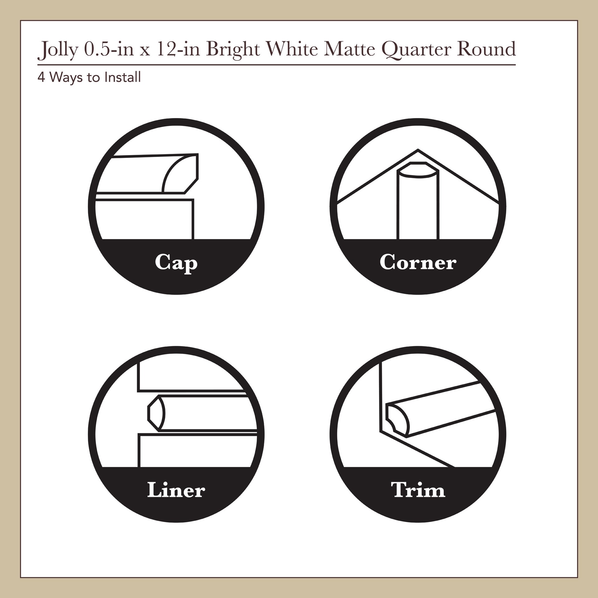 slide 5 of 6, allen + roth Bright White Matte 1/2-in x 12-in Matte Composite Jolly Tile, 1 ct