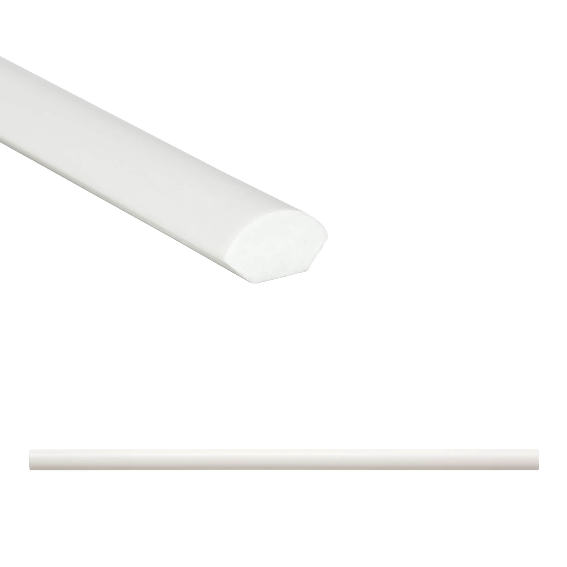 slide 1 of 6, allen + roth Bright White Matte 1/2-in x 12-in Matte Composite Jolly Tile, 1 ct