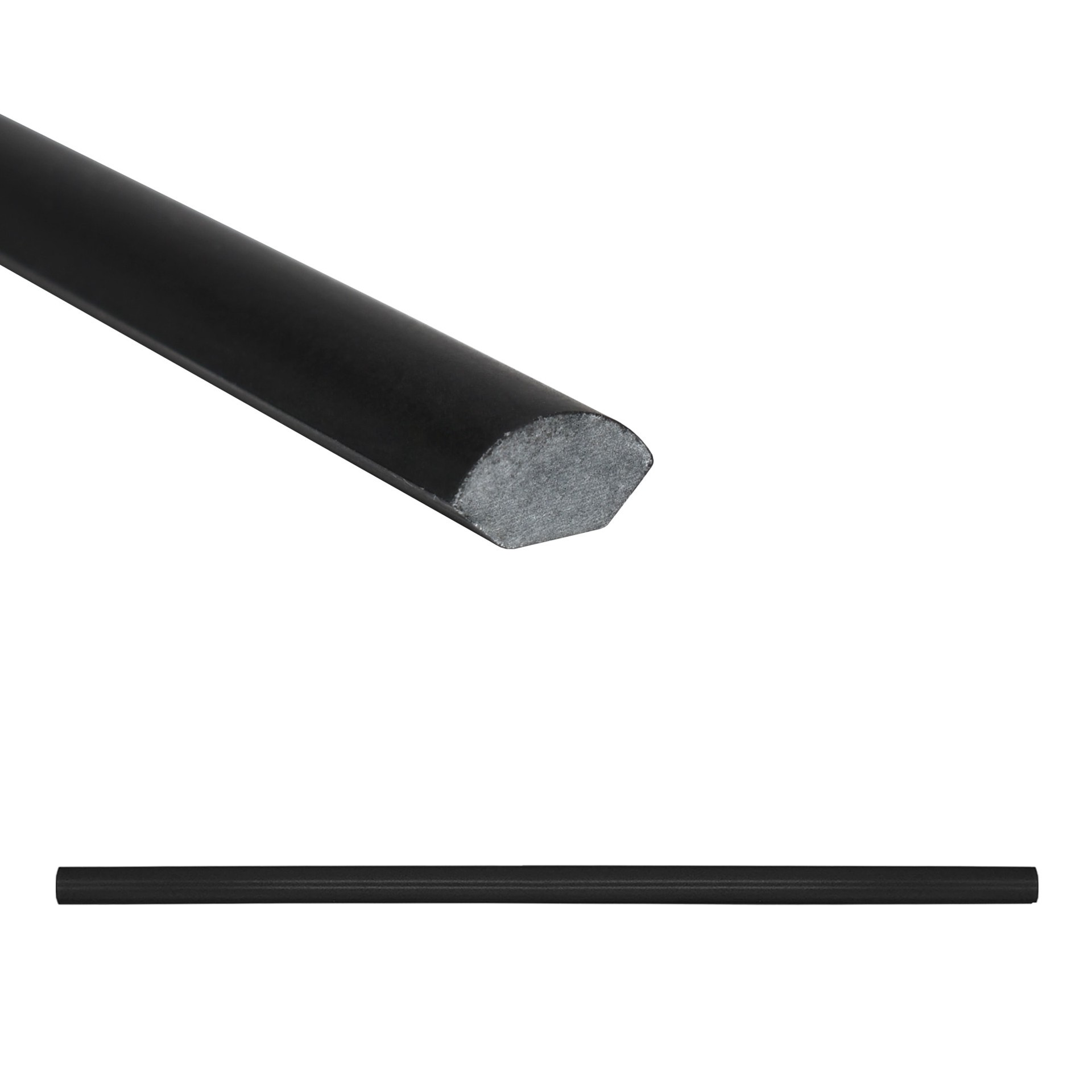 slide 1 of 6, allen + roth Black Matte 1/2-in x 12-in Matte Composite Jolly Tile, 1 ct