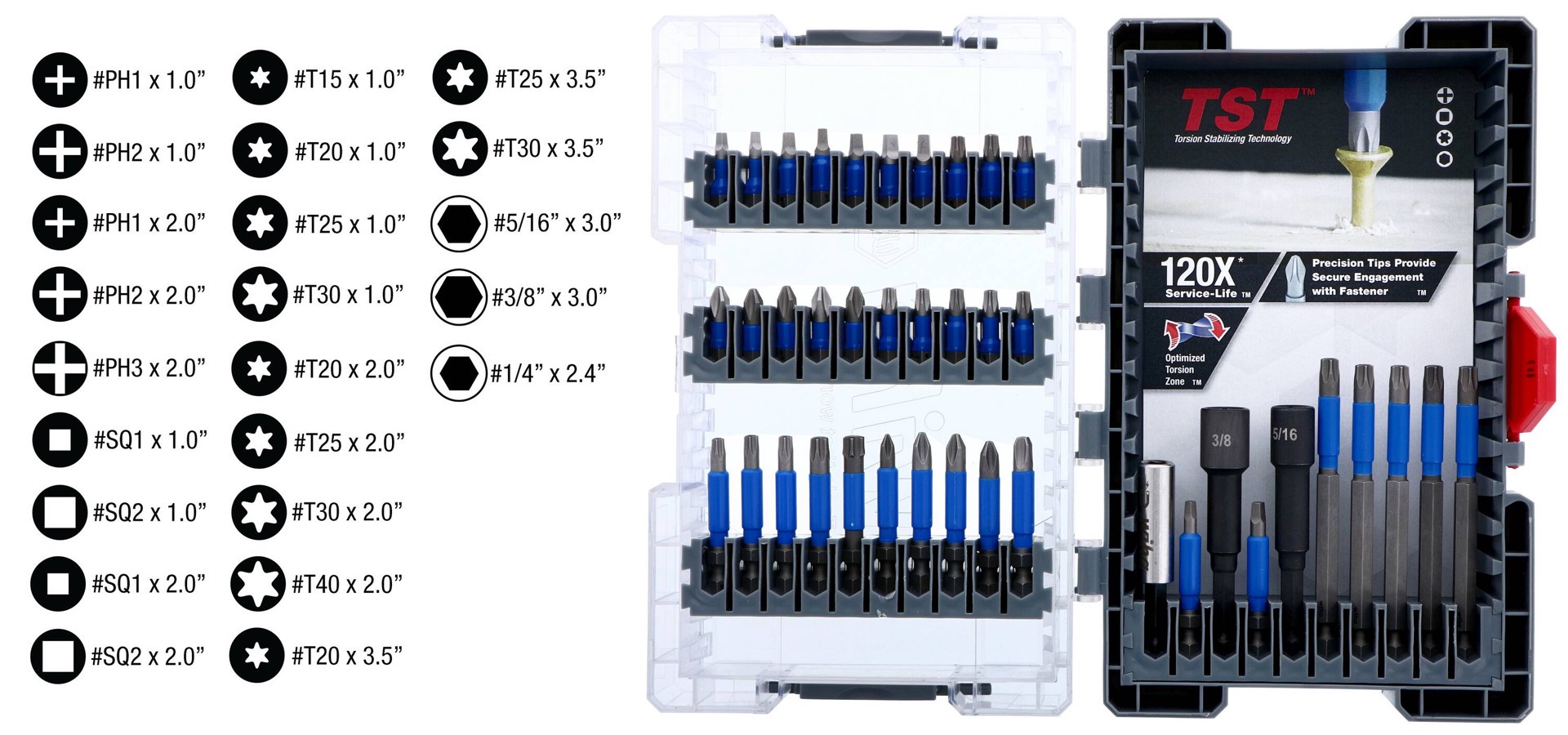 slide 2 of 6, Wiha TerminatorBlue 1/4-in x Impact Driver Bit Set 40 -Piece, 1 ct
